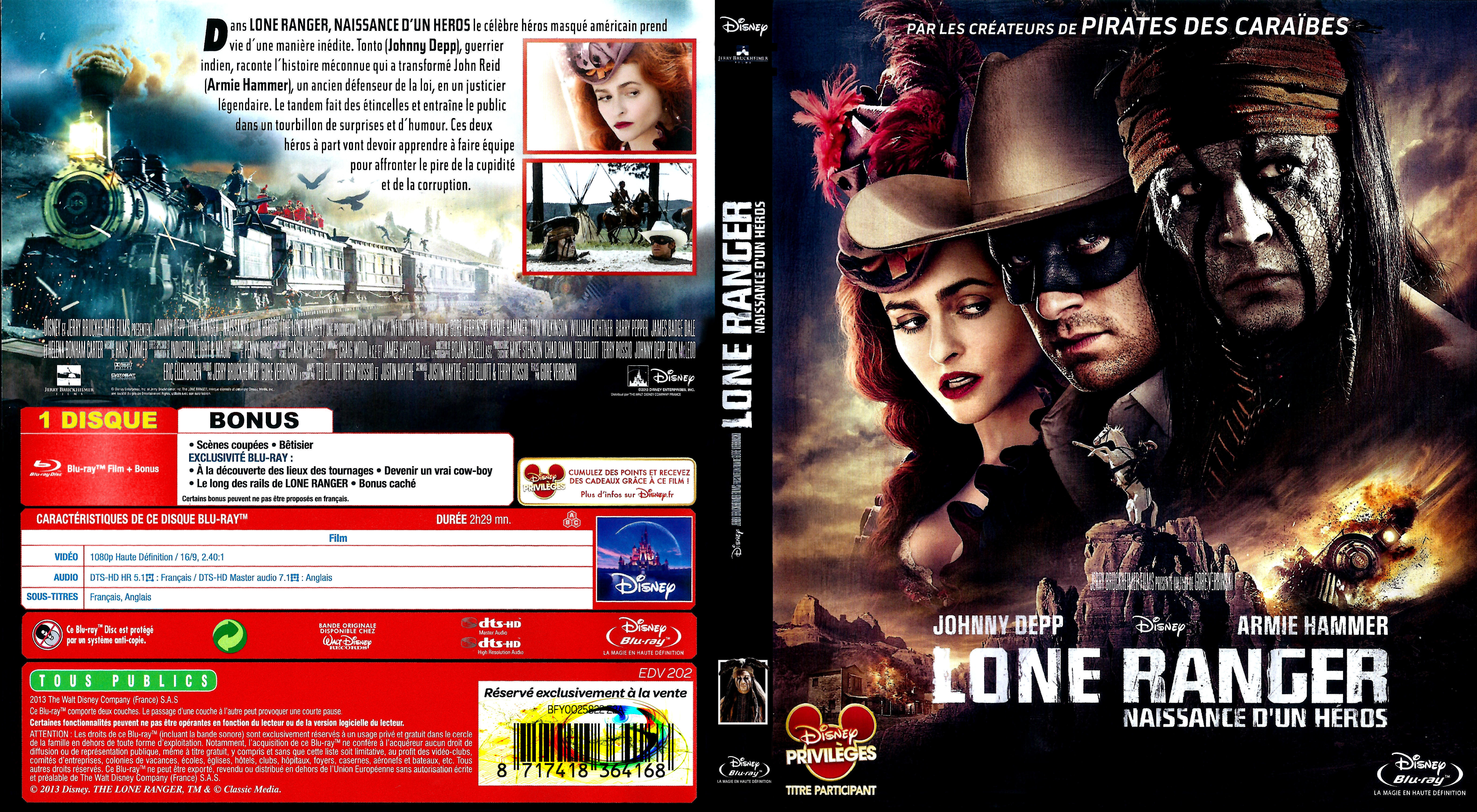 Jaquette DVD Lone Ranger, Naissance d