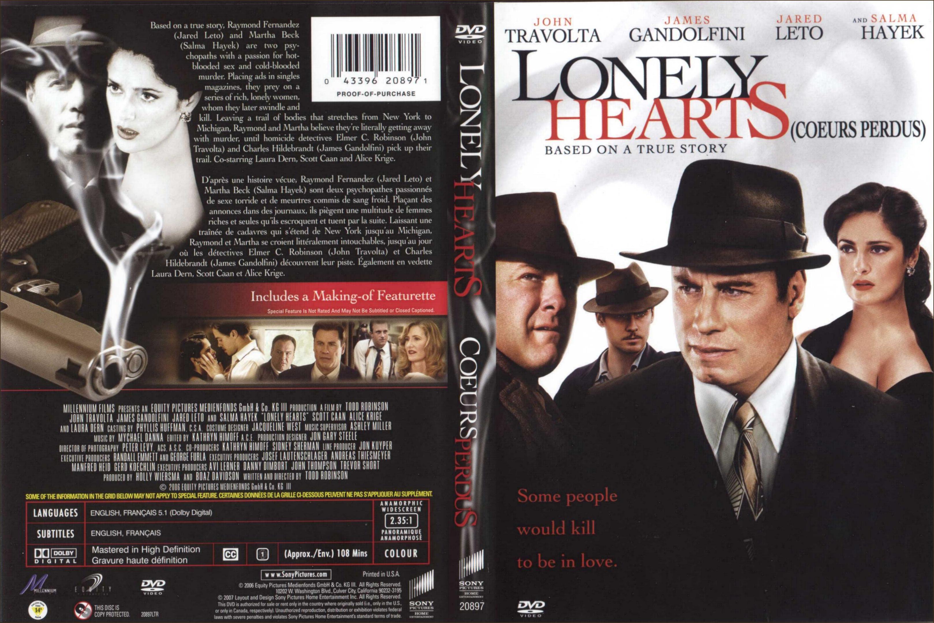 Jaquette DVD Lonely hearts - Coeurs perdus Zone 1