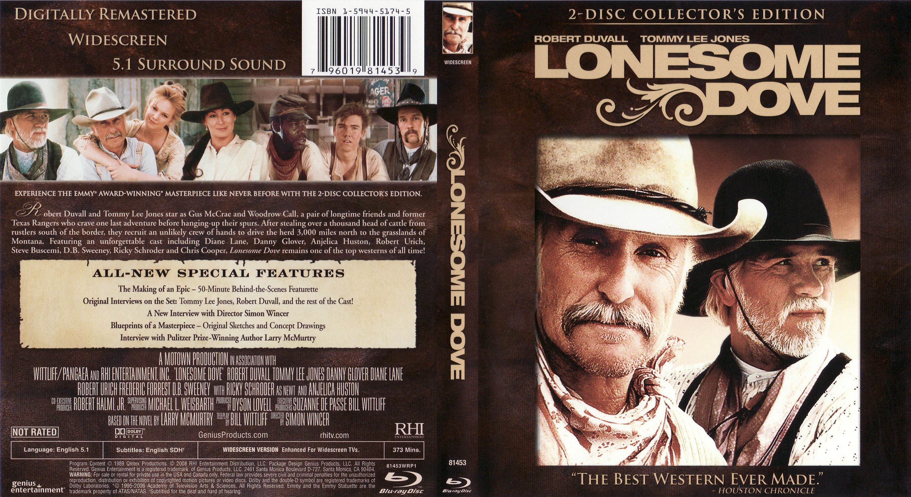 Jaquette DVD Lonesome Dove Zone 1 (BLU-RAY)