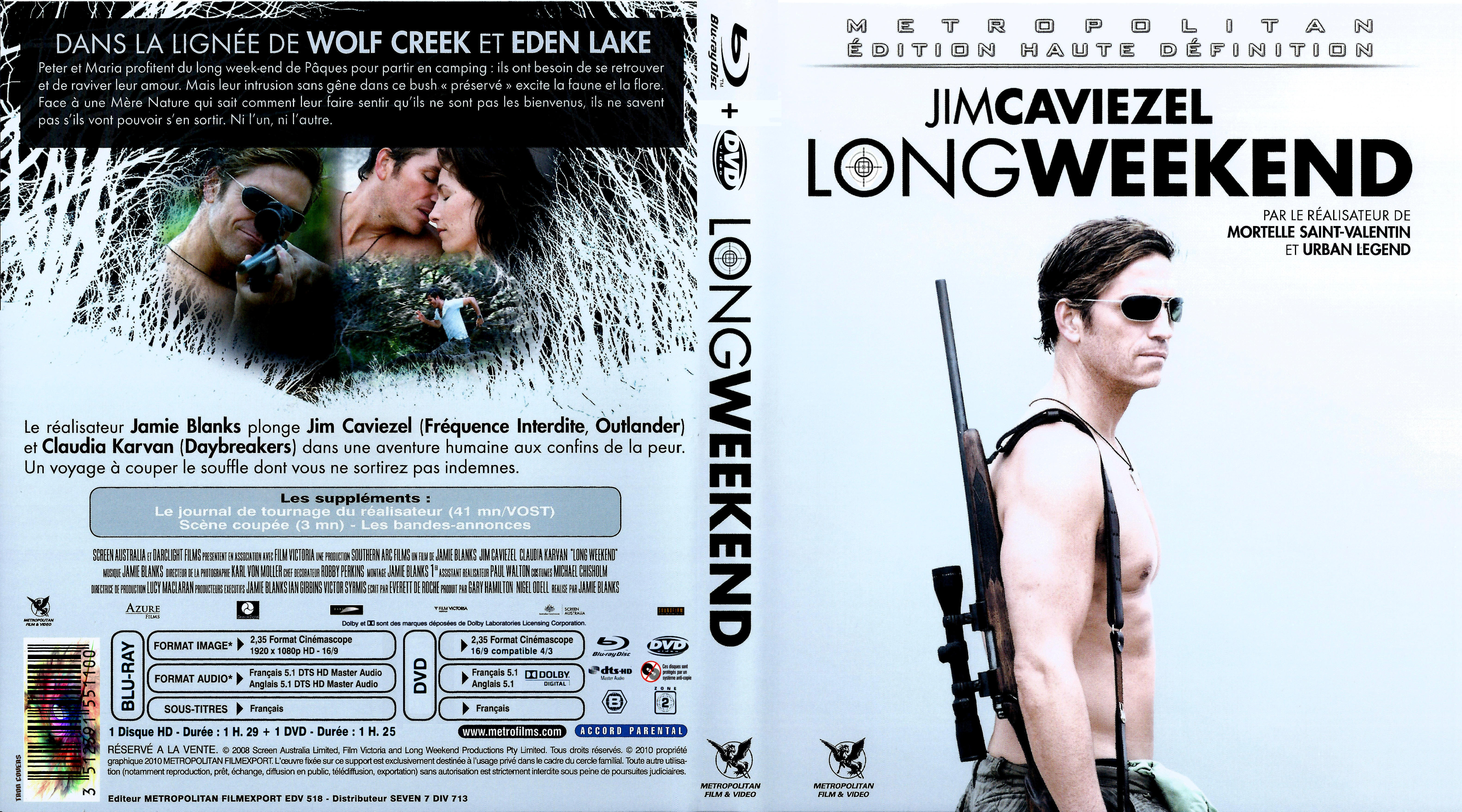 Jaquette DVD Long weekend custom (BLU-RAY)