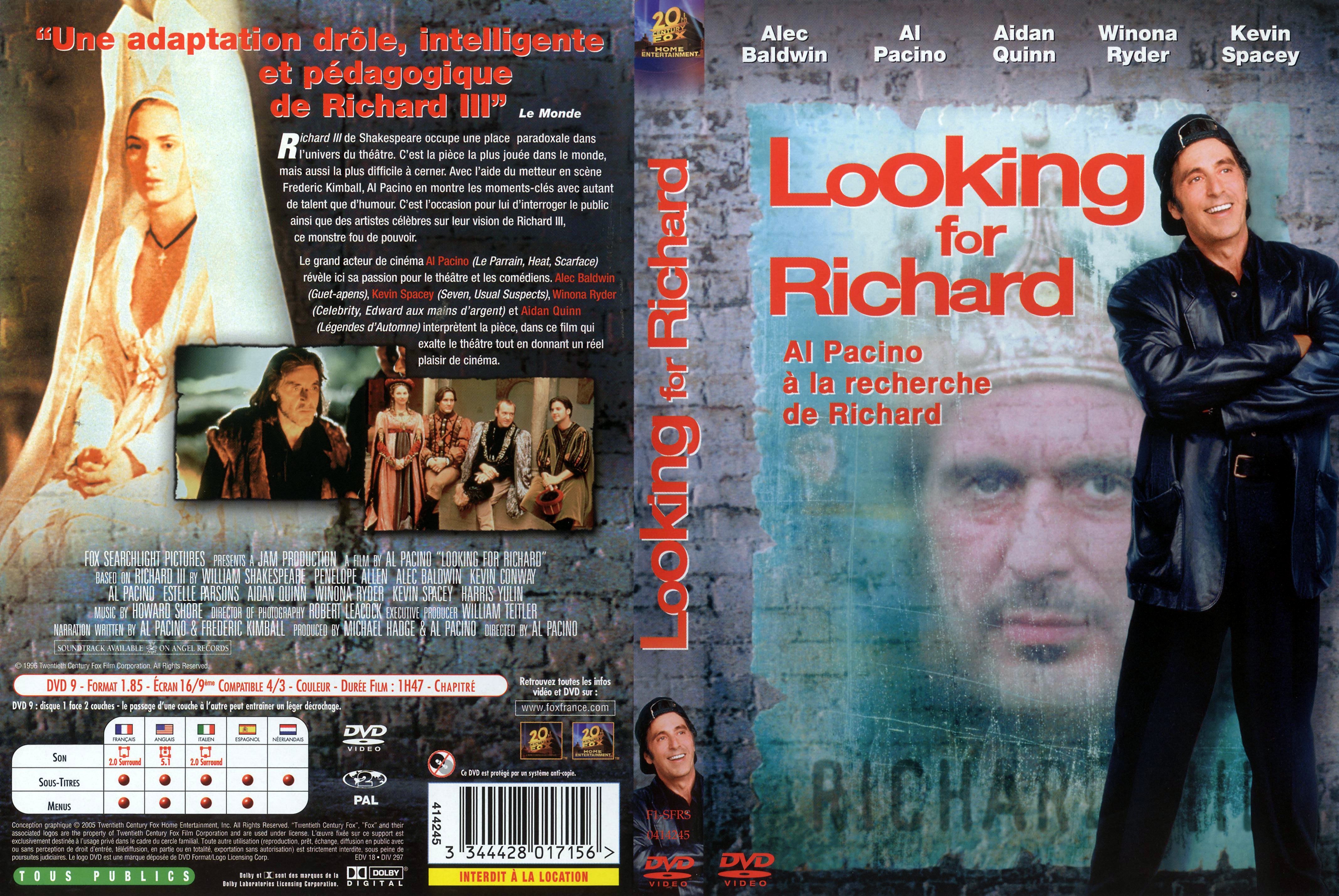 Jaquette DVD Looking for Richard