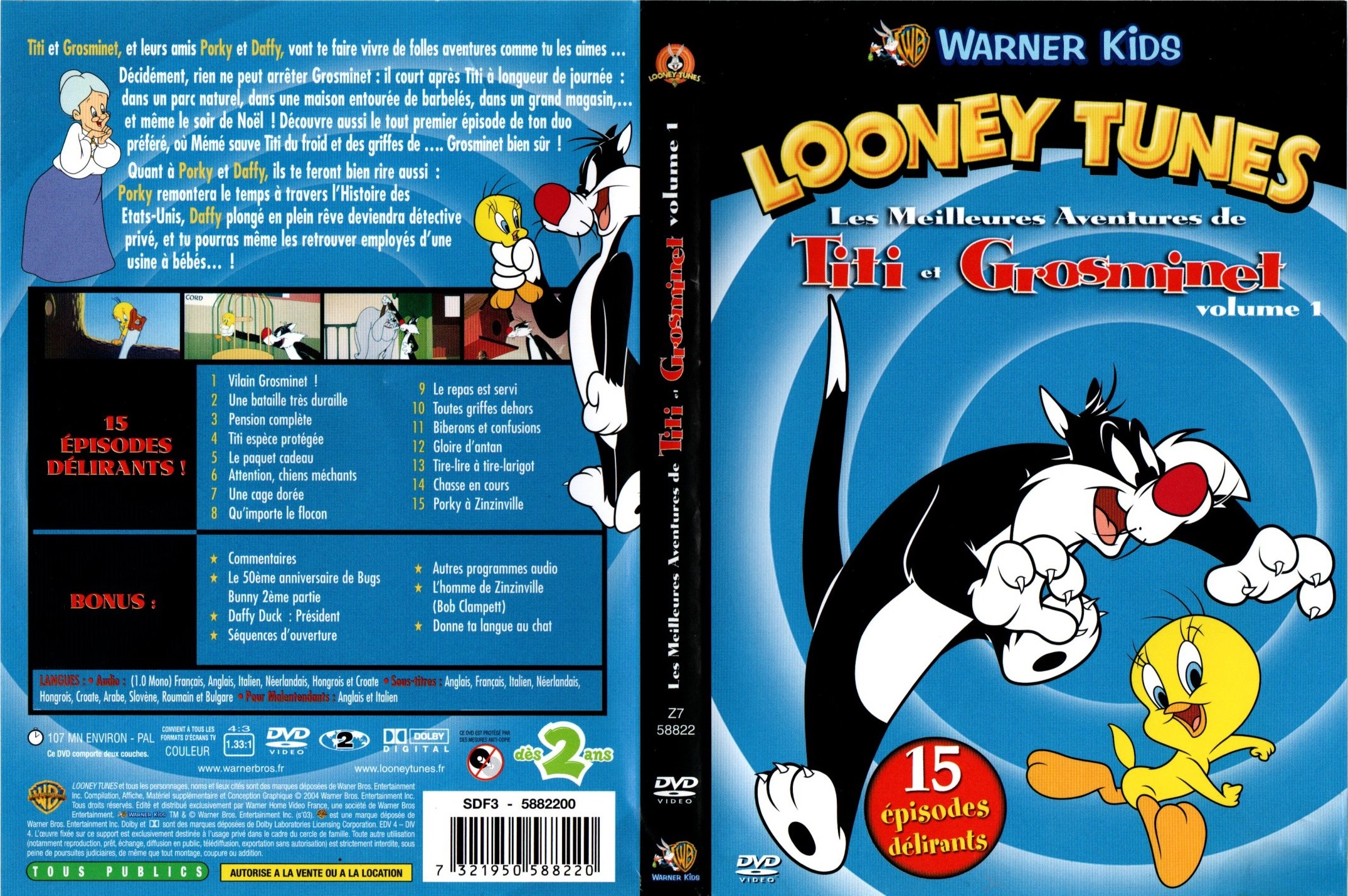 Jaquette DVD Looney Tunes Collection Les meilleures aventures de Titi et Grosminet
