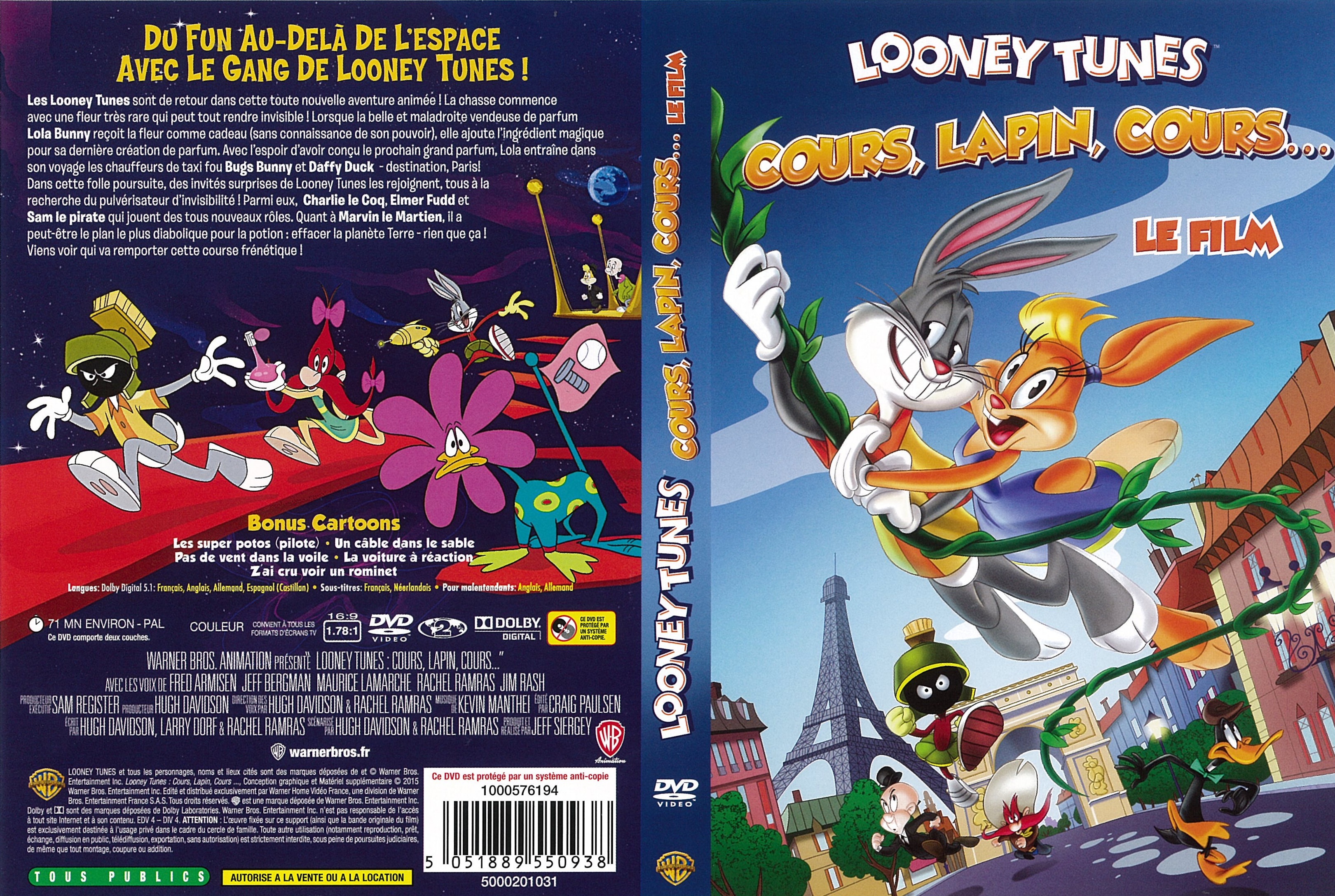 Jaquette DVD Looney Tunes - Cours, lapin, cours