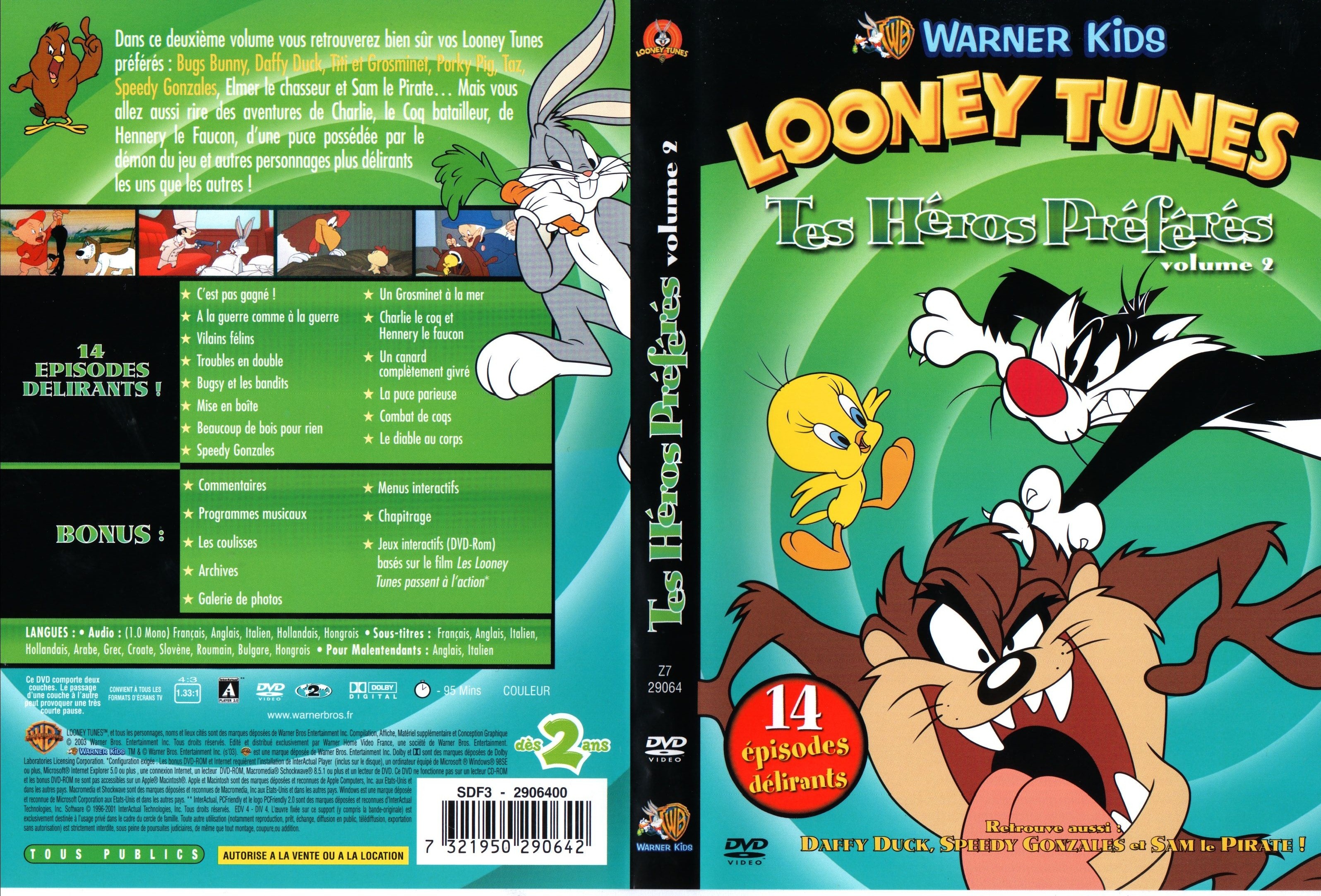 Jaquette DVD Looney Tunes - Tes heros preferes vol 2