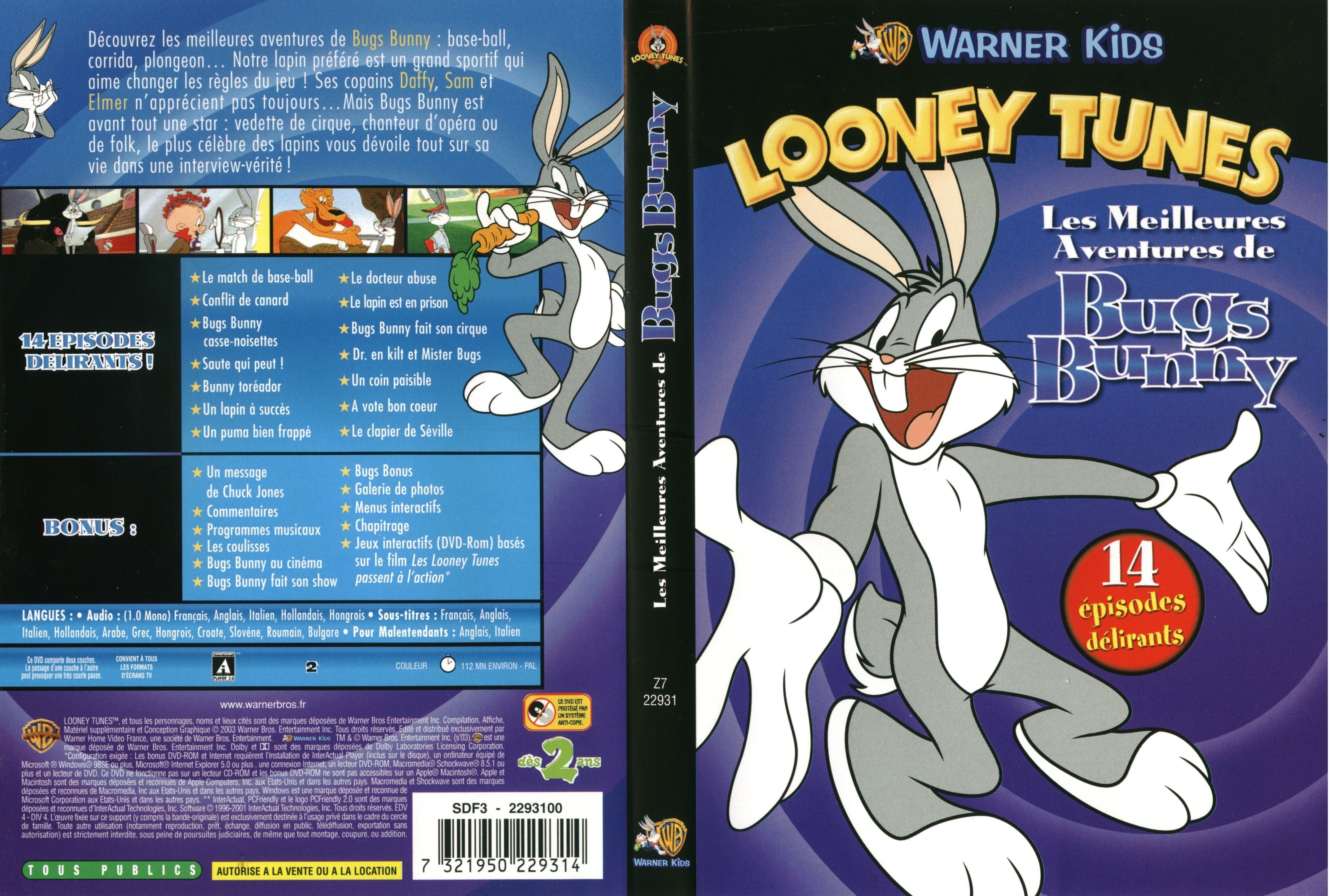 Jaquette DVD Looney tunes Les meilleures aventures de Bugs Bunny