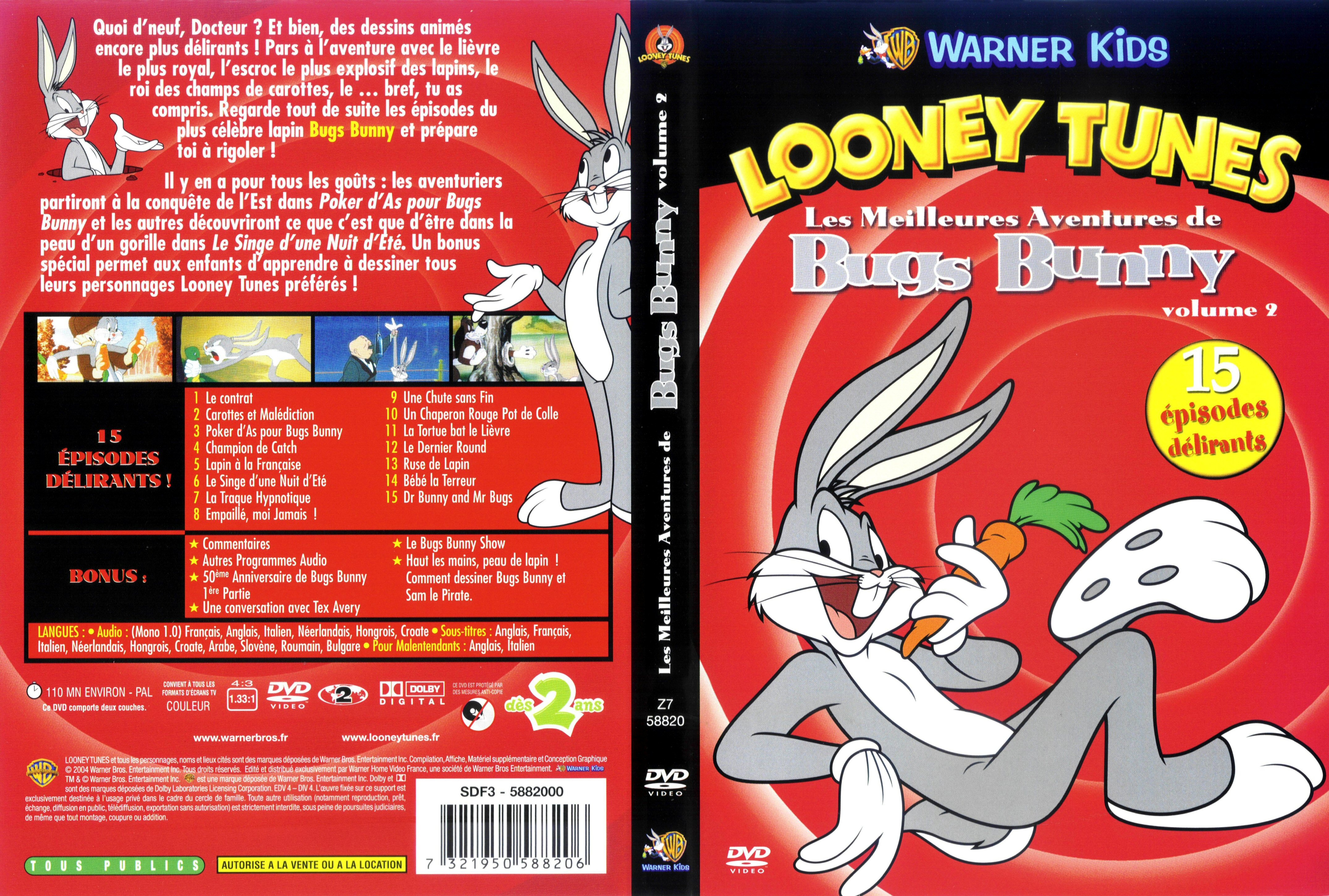 Jaquette DVD Looney tunes Les meilleures aventures de Bugs Bunny vol 2