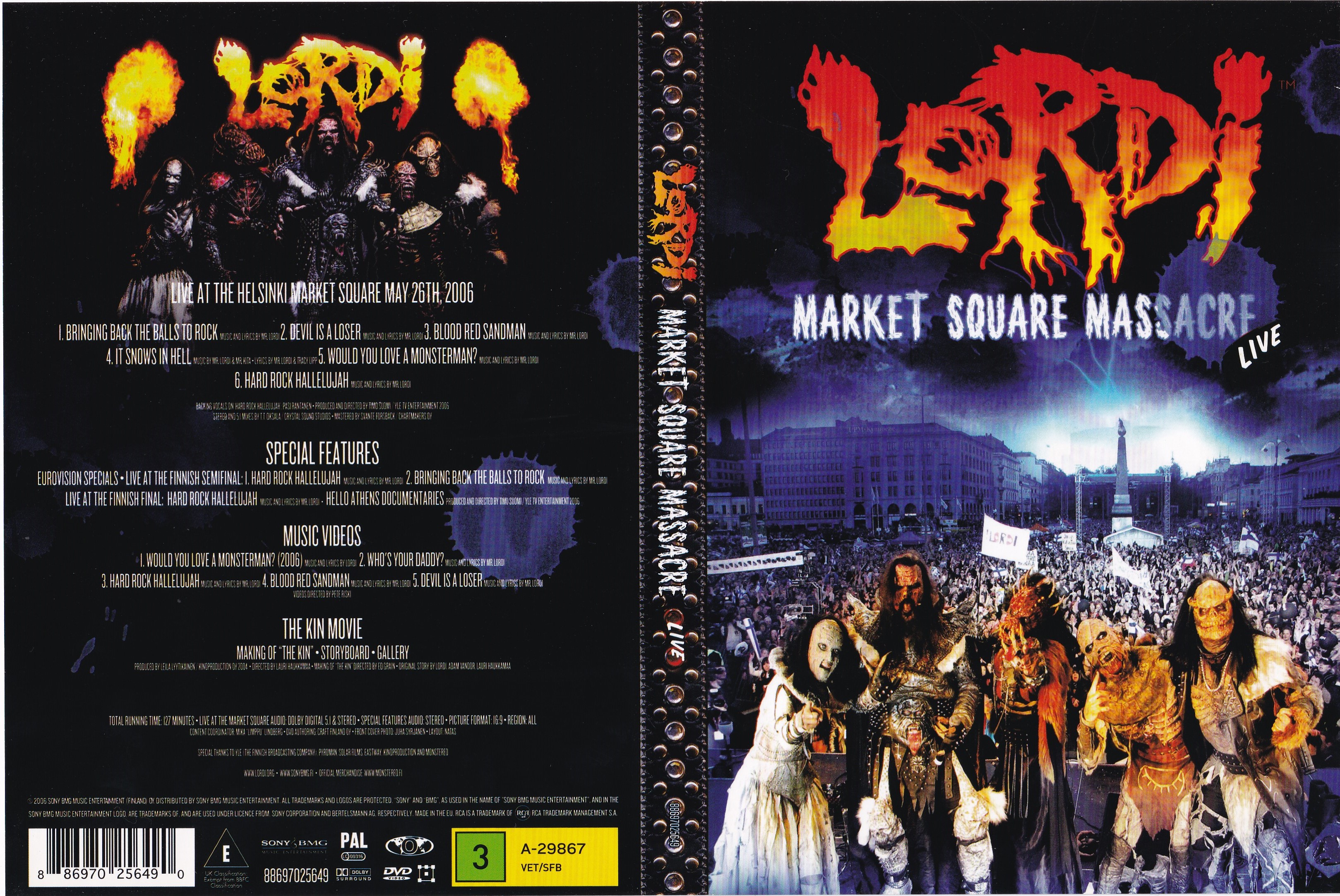 Jaquette DVD Lordi - Market Square Massacre