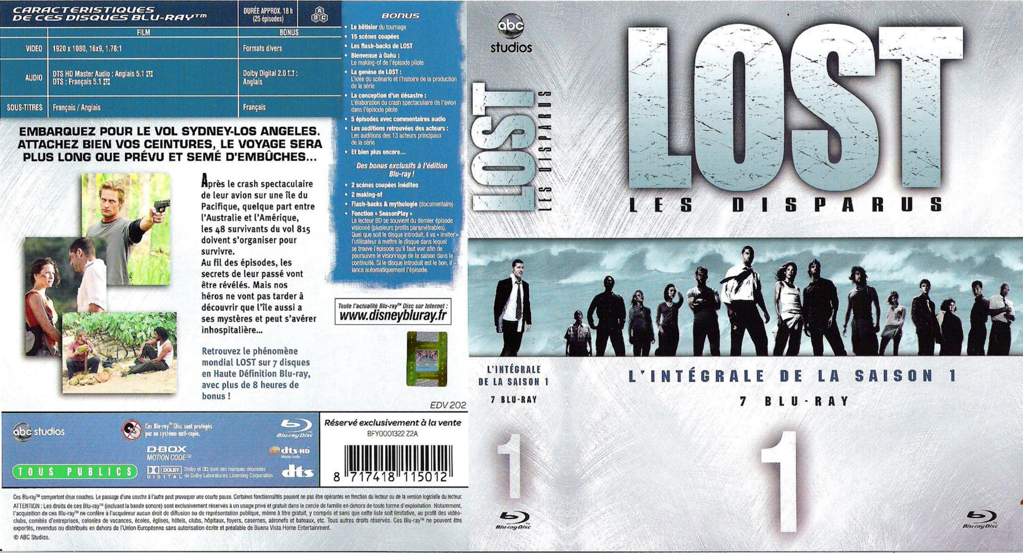 Jaquette DVD Lost Saison 1 COFFRET (BLU-RAY)