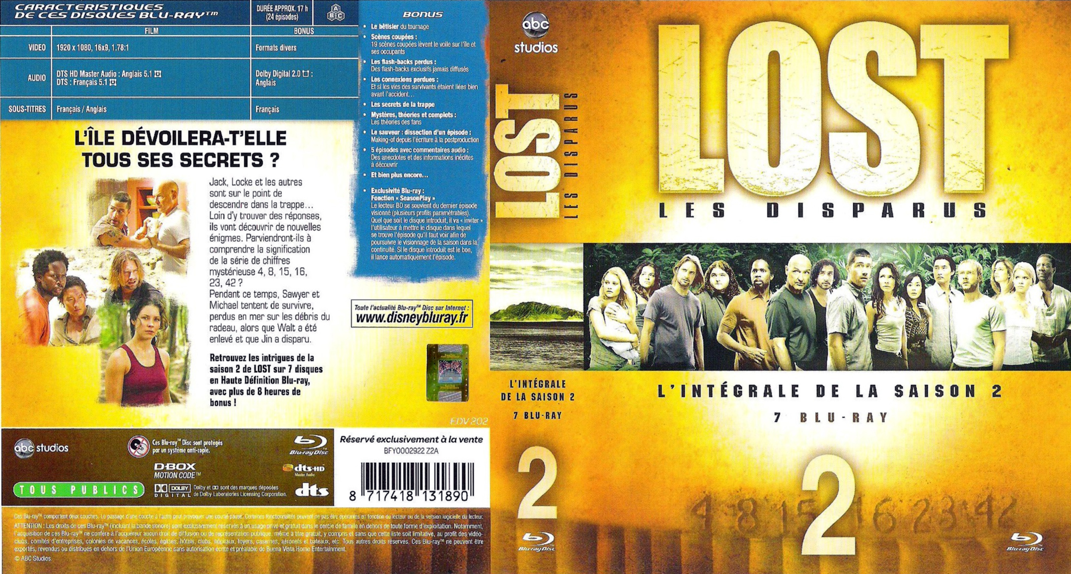 Jaquette DVD Lost Saison 2 COFFRET (BLU-RAY)