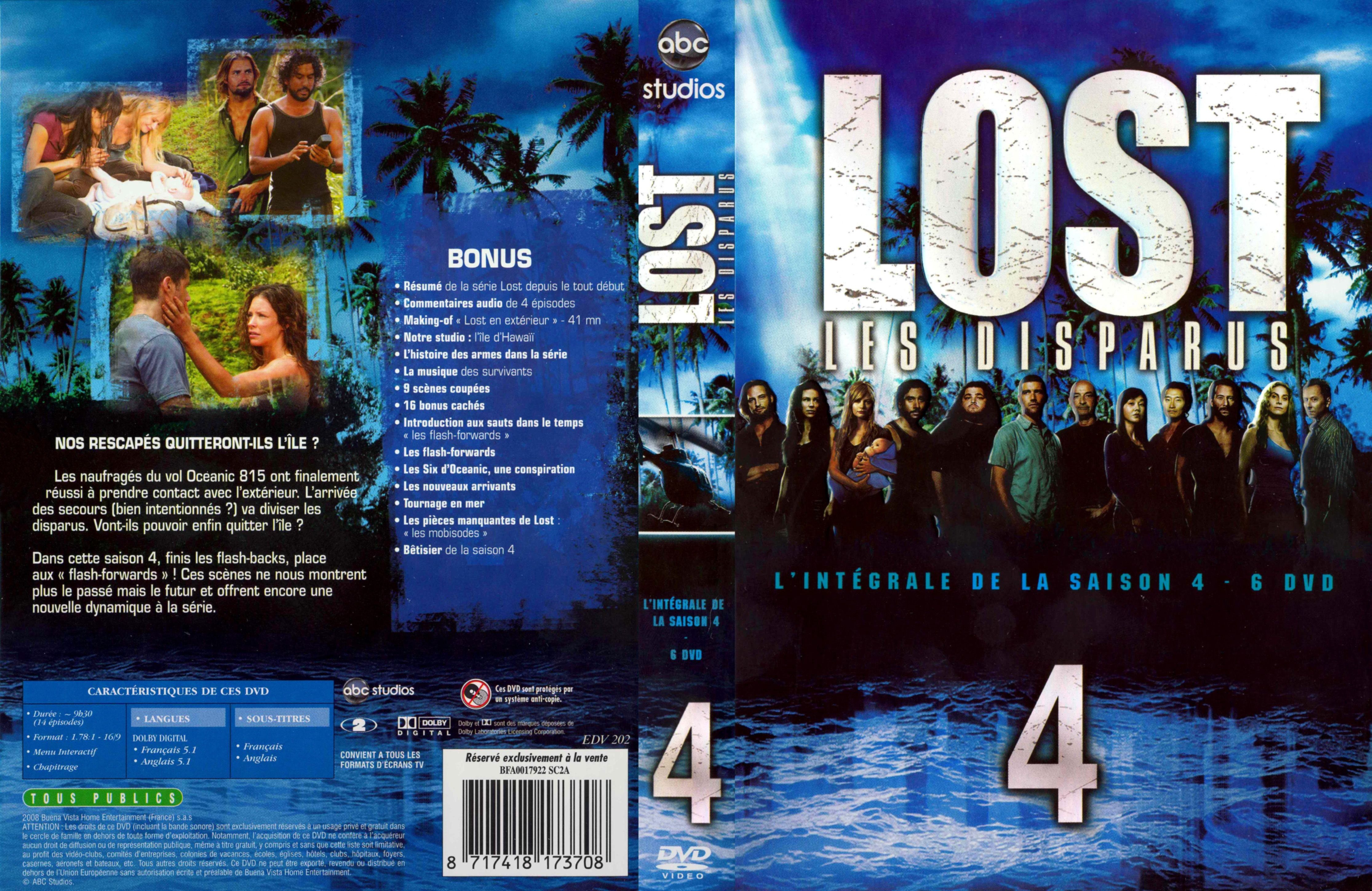 Jaquette DVD Lost Saison 4 COFFRET