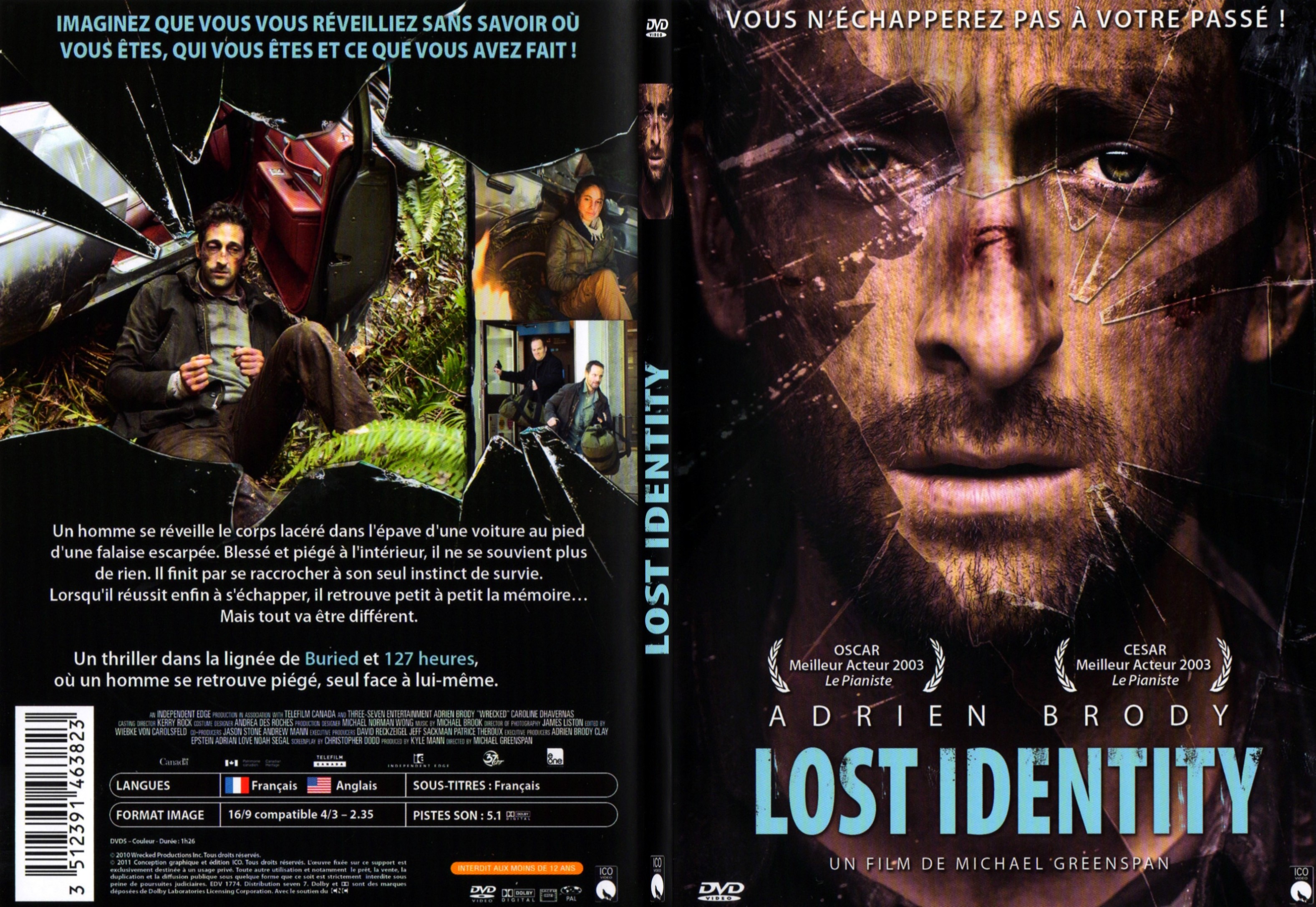 Jaquette DVD Lost identity - SLIM