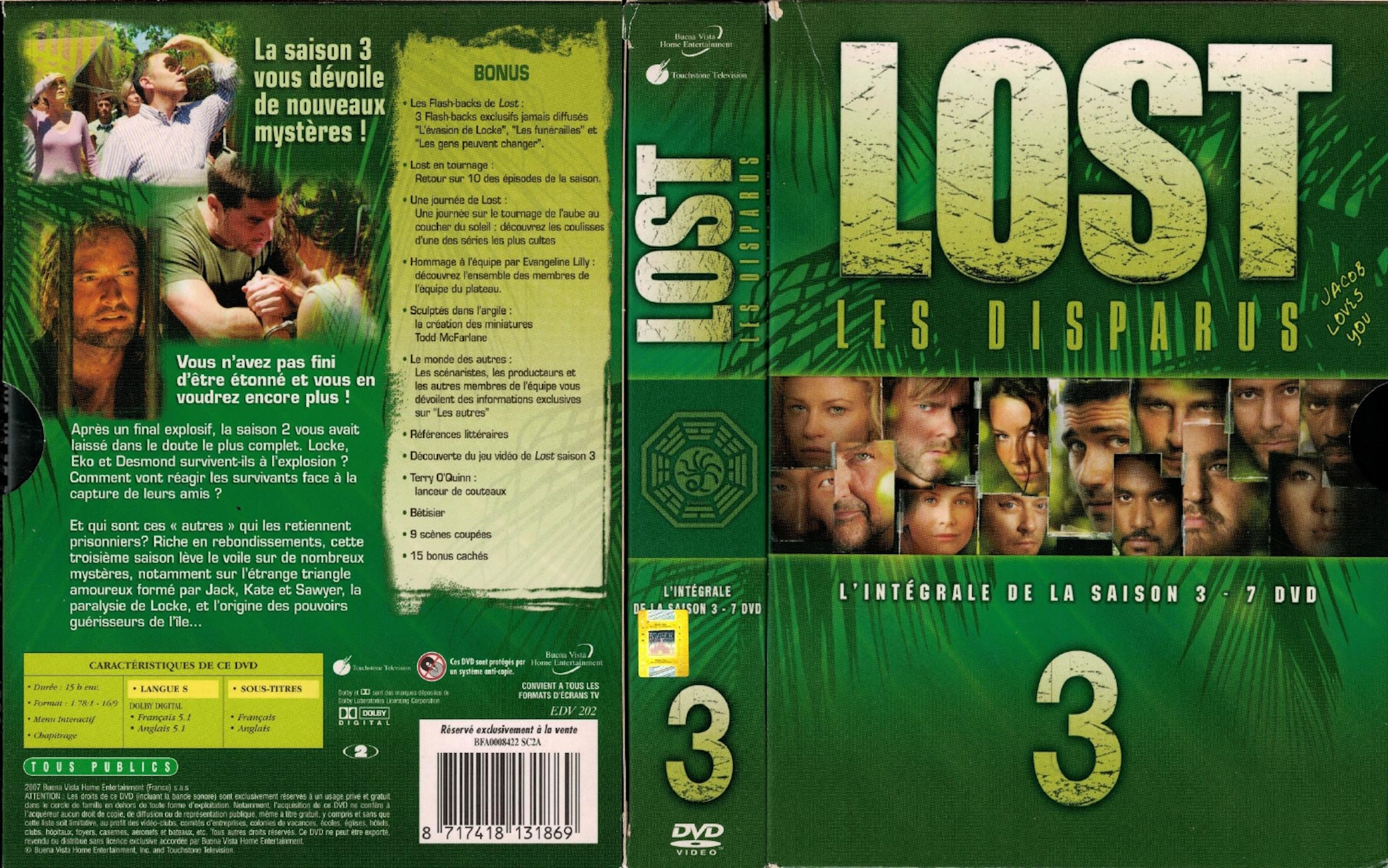 Jaquette DVD Lost saison 3 COFFRET v2