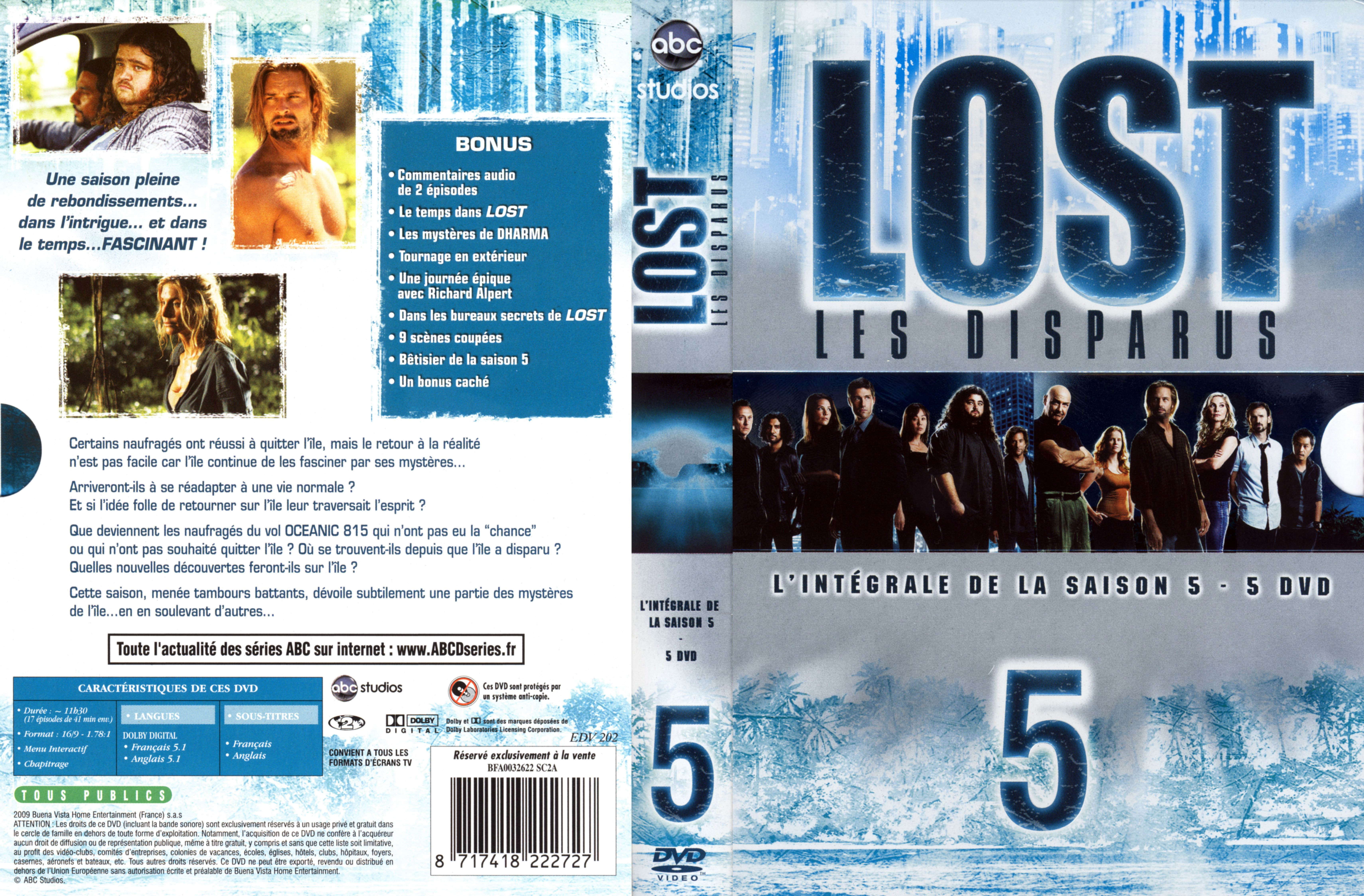 Jaquette DVD Lost saison 5 COFFRET