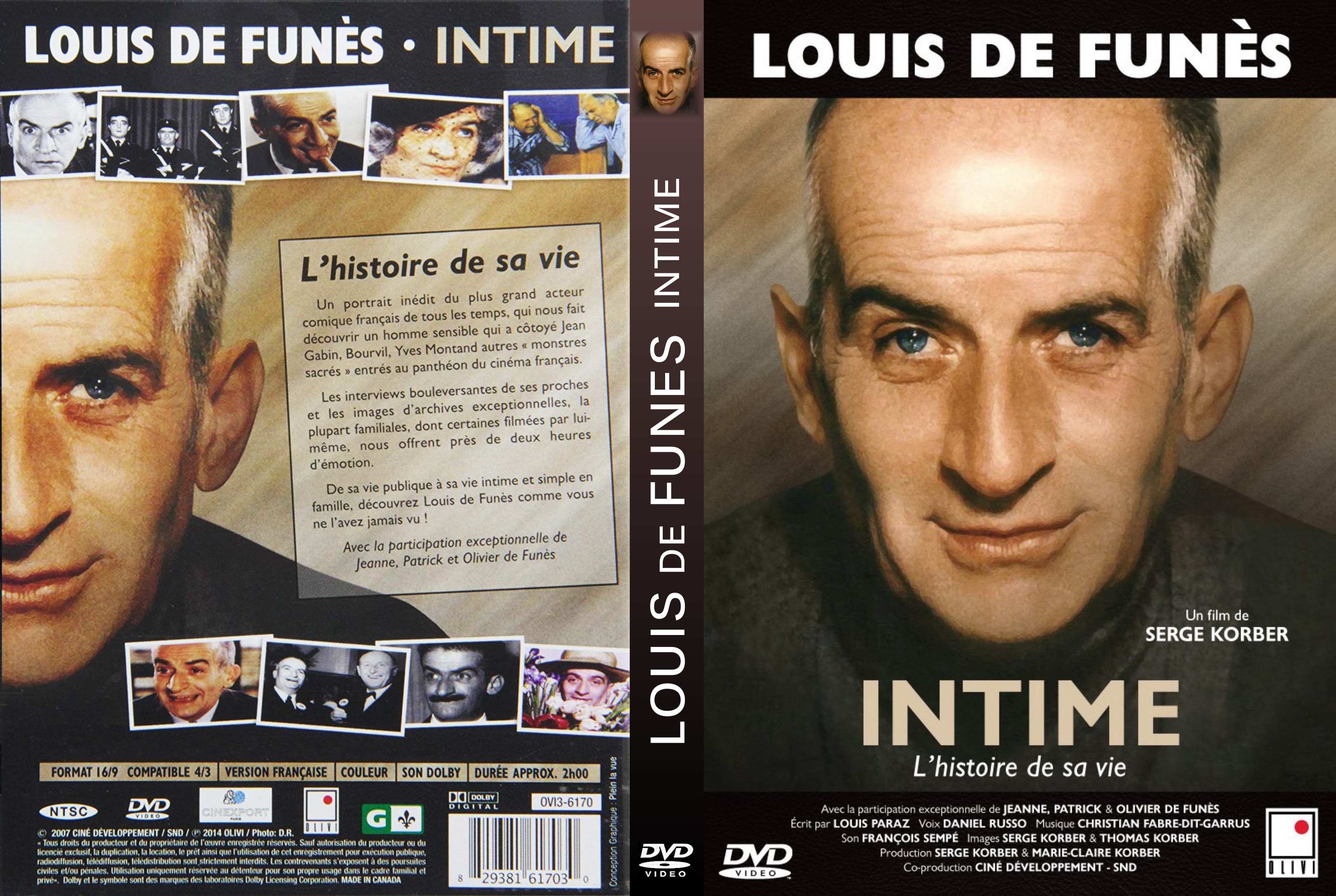 Jaquette DVD Louis de Funes - Intime custom