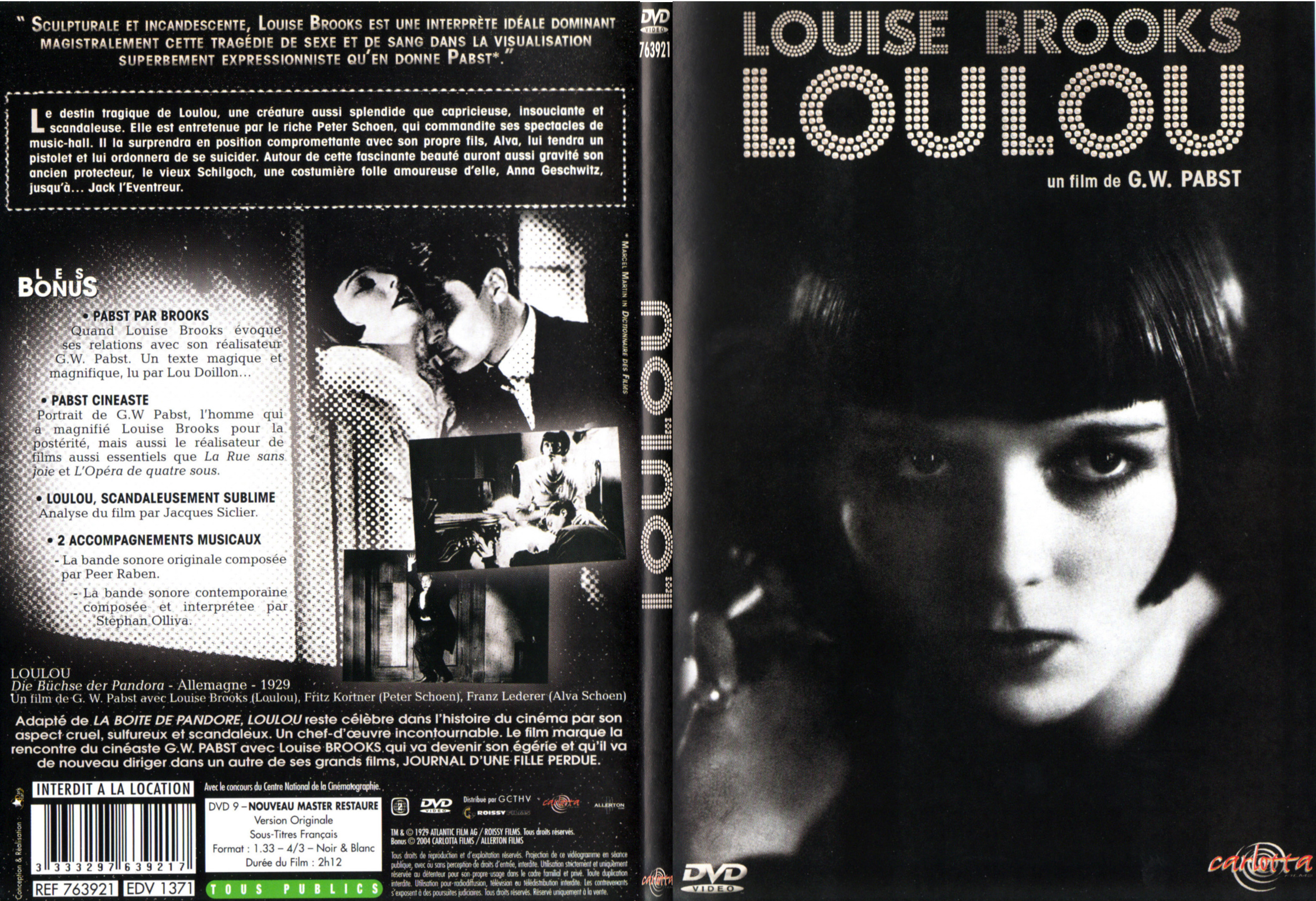 Jaquette DVD Loulou - SLIM