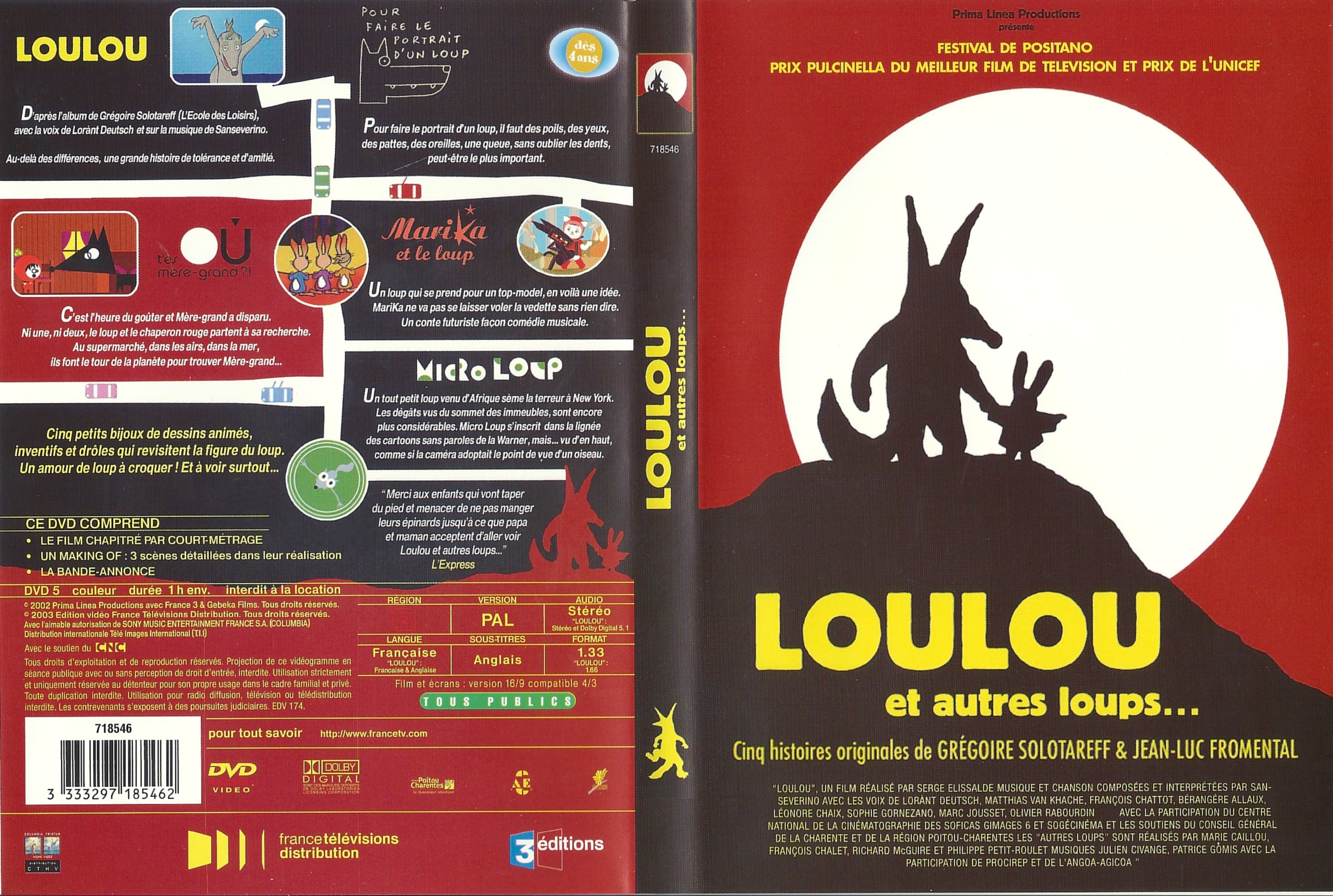 Jaquette DVD Loulou et autres Loups