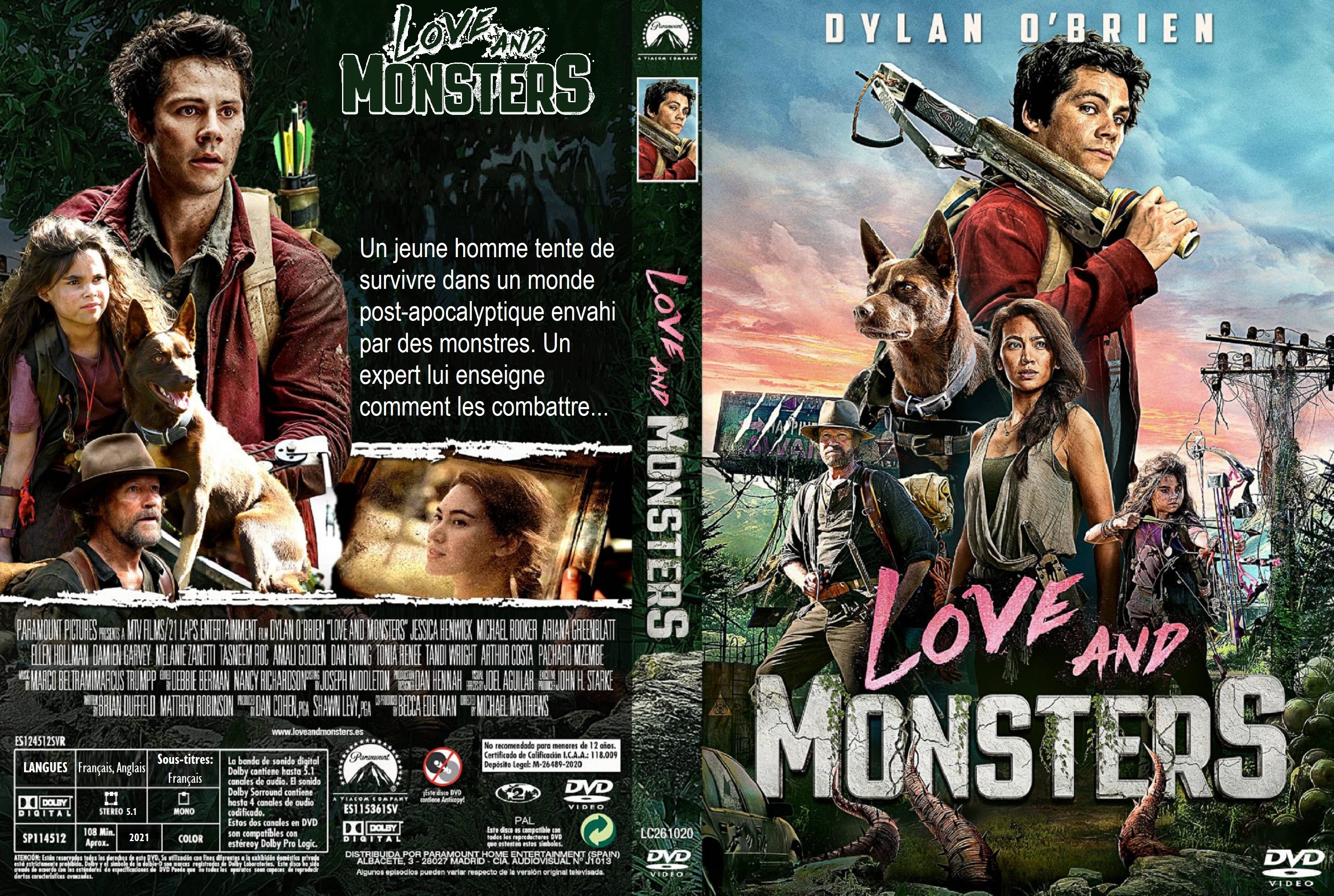 Jaquette DVD Love and Monsters custom v2