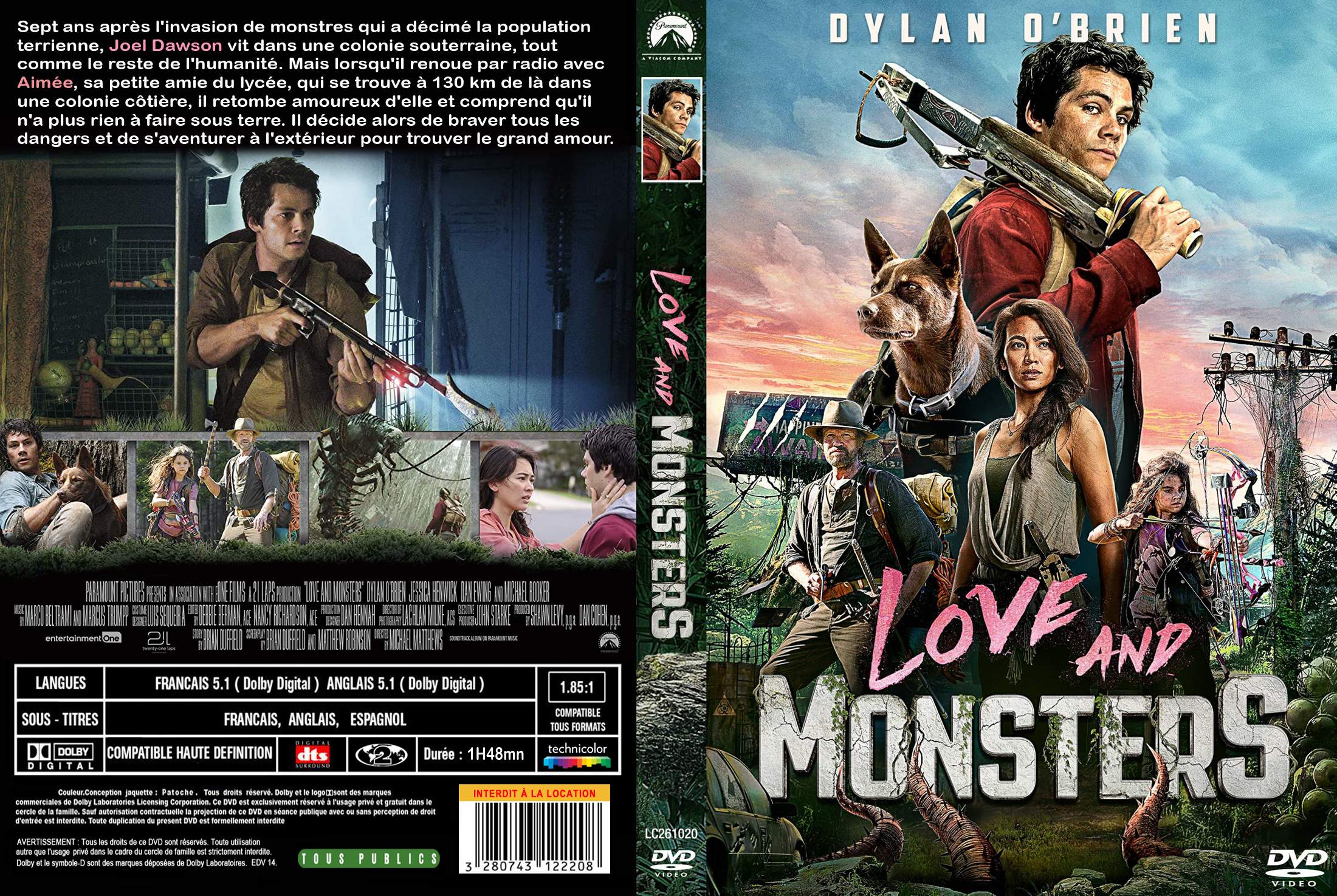 Jaquette DVD Love and monsters custom