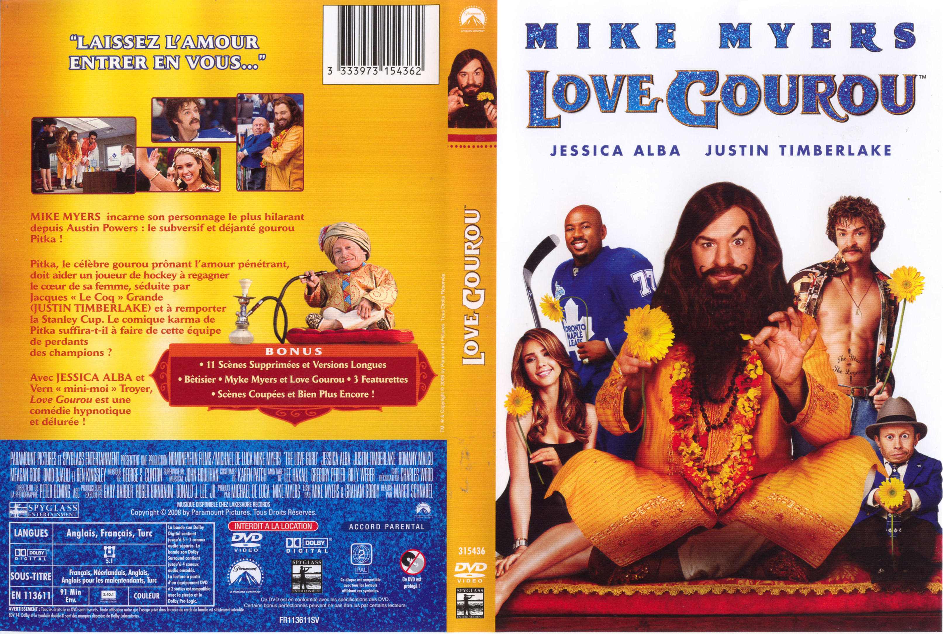 Jaquette DVD Love gourou