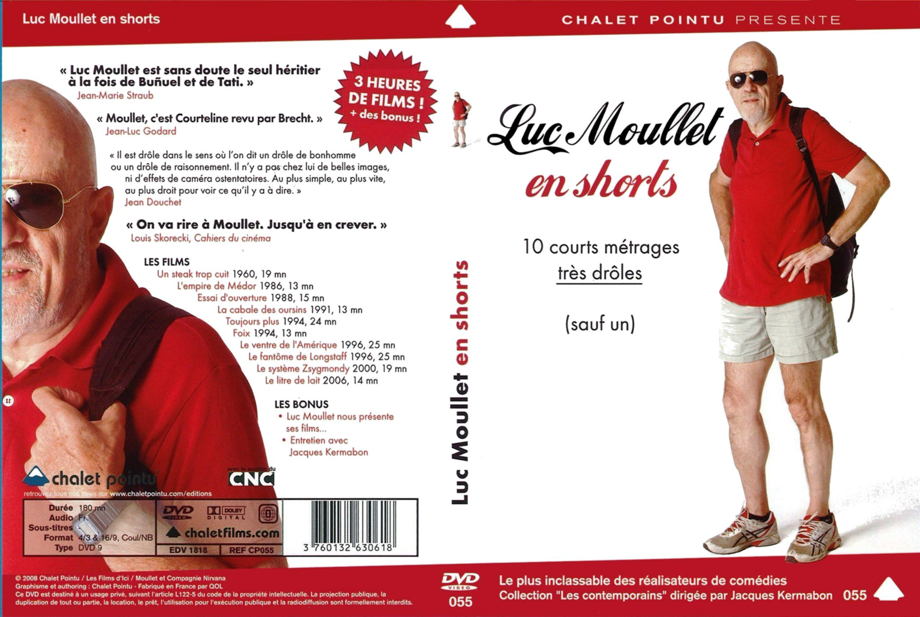 Jaquette DVD Luc Moullet en shorts