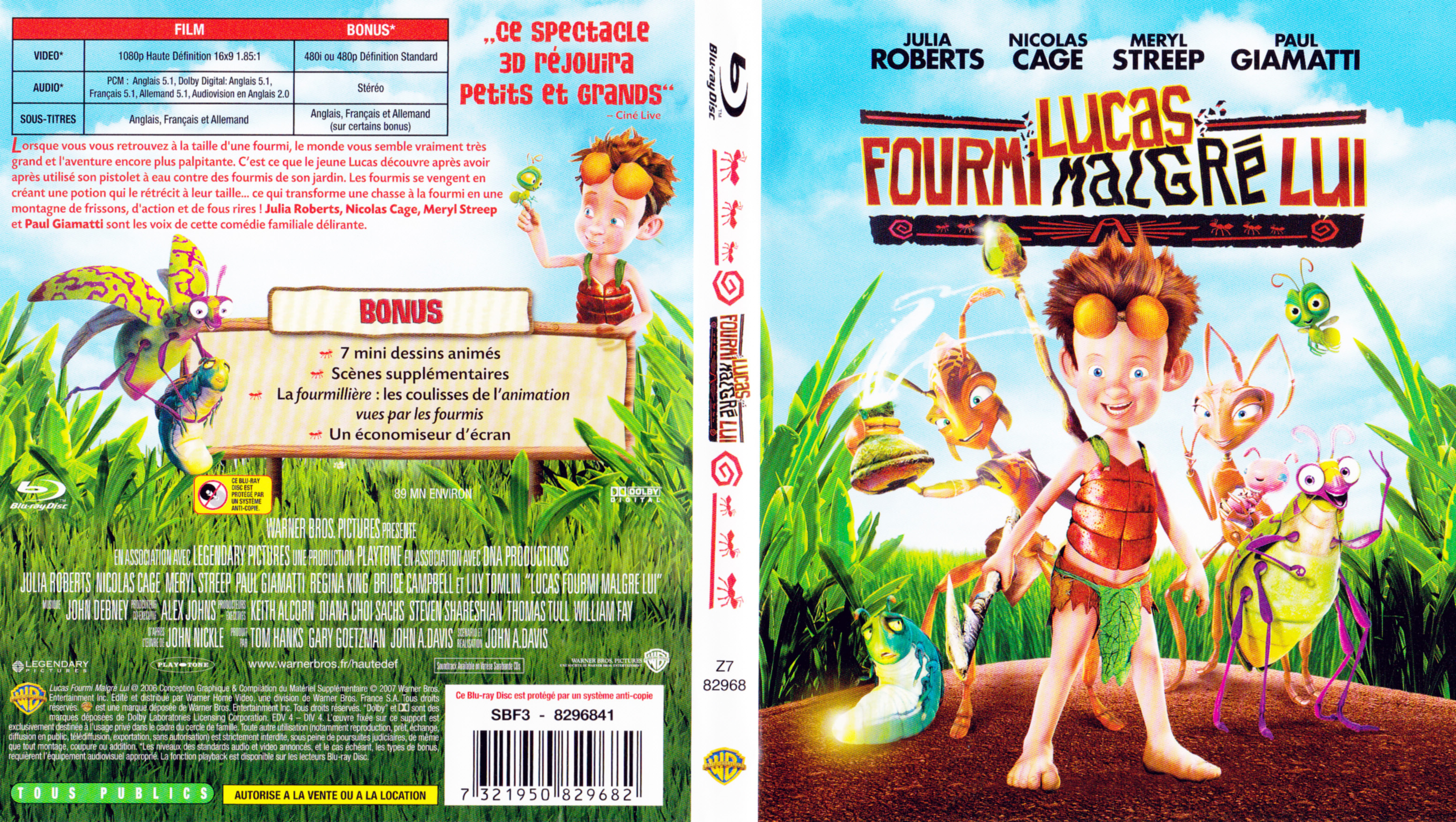 Jaquette DVD Lucas fourmi malgre lui (BLU-RAY)