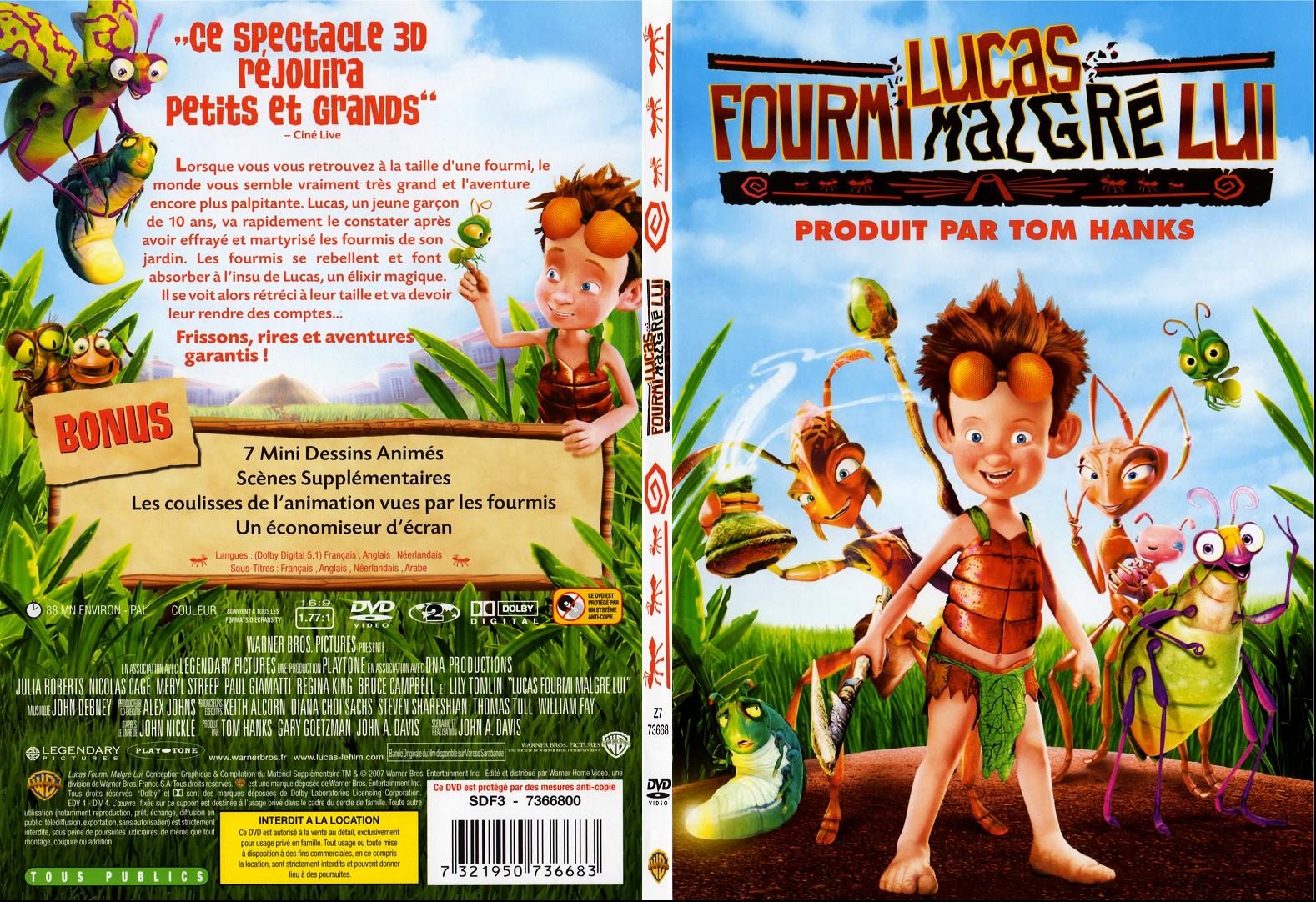 Jaquette DVD Lucas fourmi malgre lui - SLIM