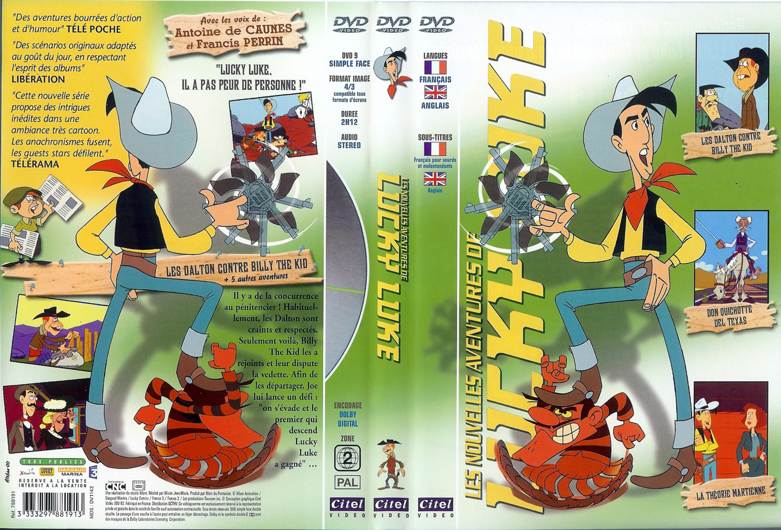 Jaquette DVD Lucky Luke - Les Dalton contre Billy the Kid