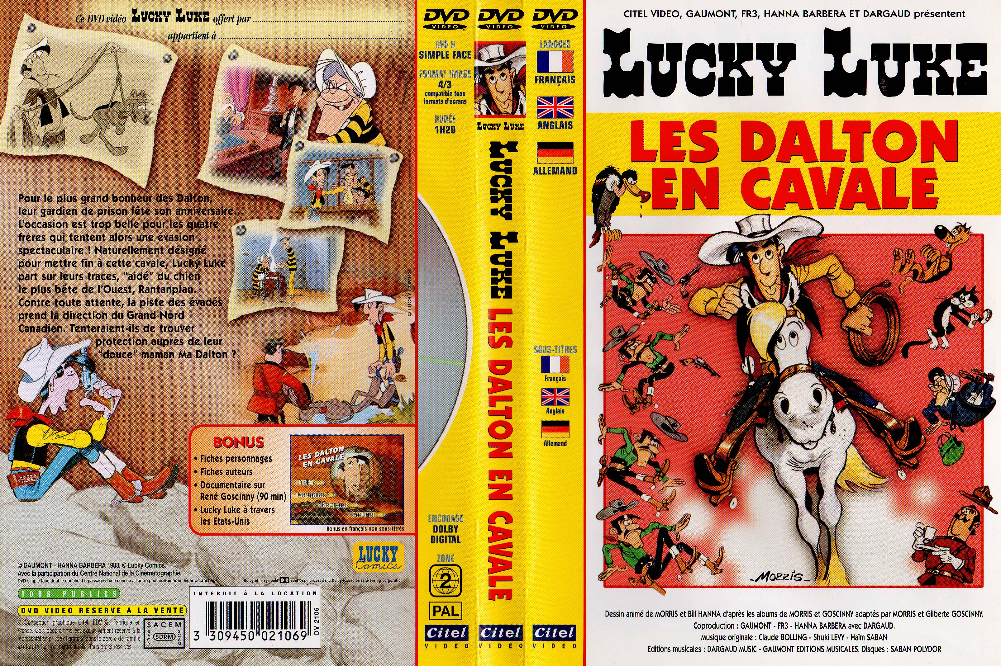 Jaquette DVD Lucky Luke - Les Dalton en cavale