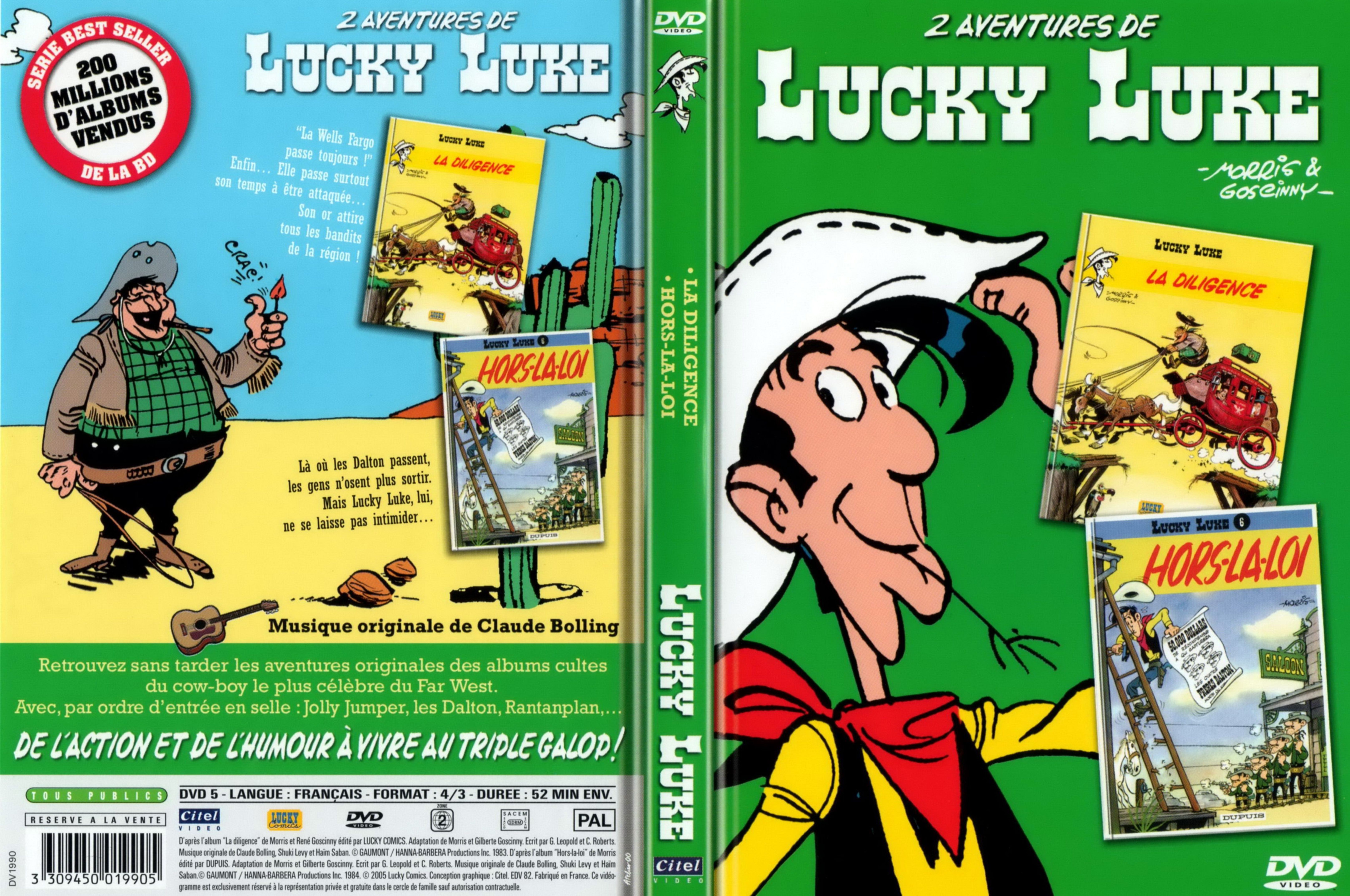 Jaquette DVD Lucky Luke la diligence et Hors-la-loi