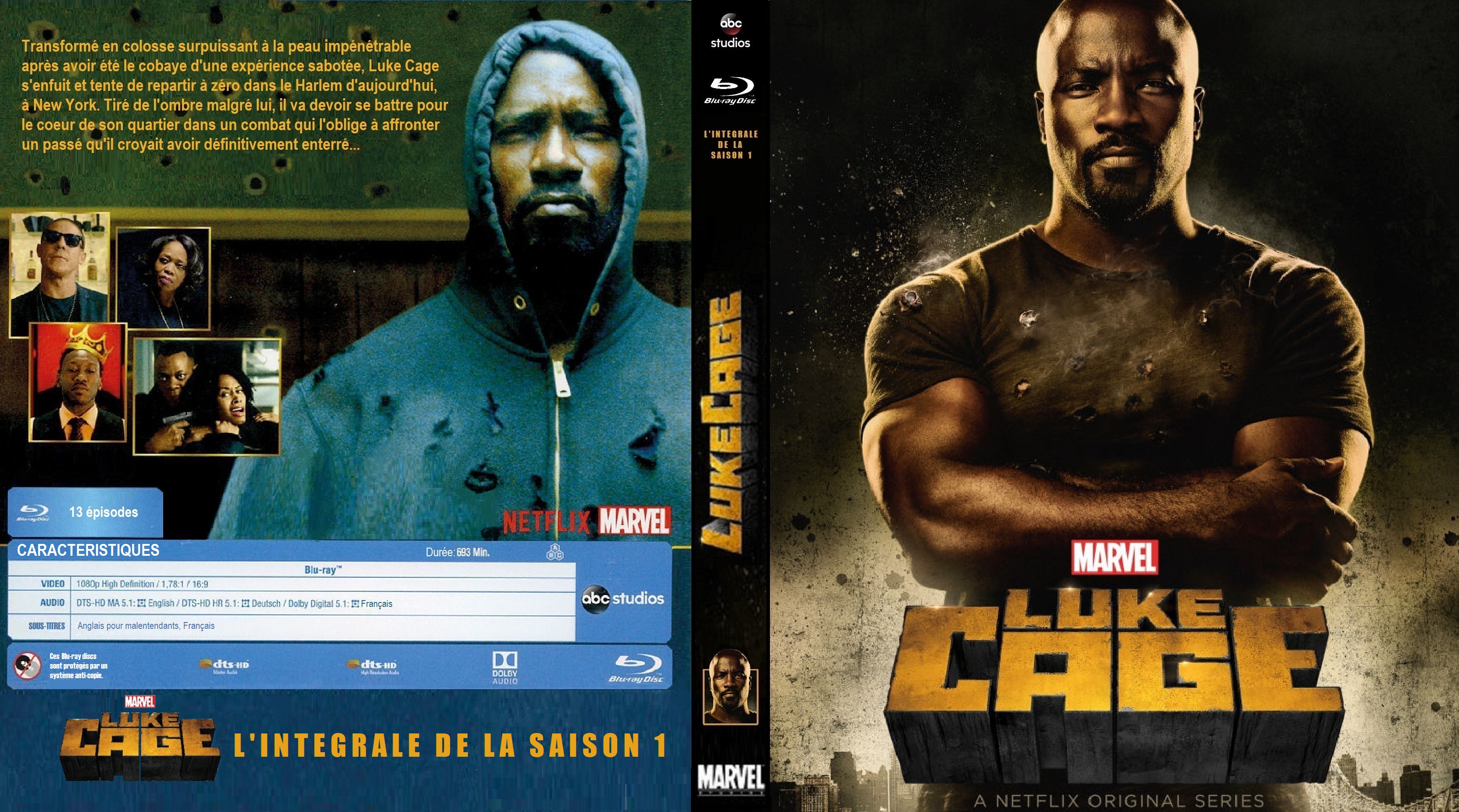 Jaquette DVD Luke Cage saison 1 custom (BLU-RAY) v2