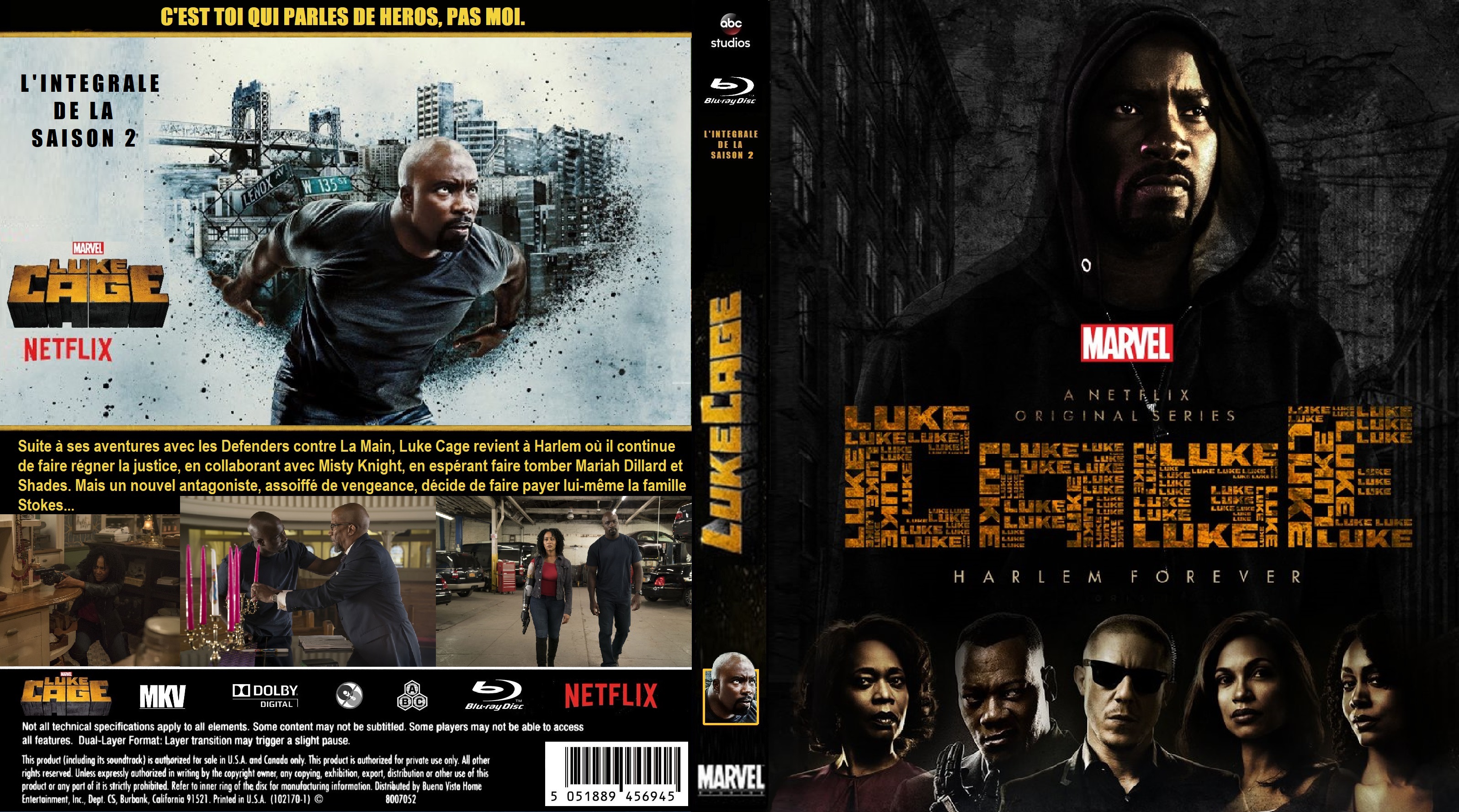 Jaquette DVD Luke Cage saison 2 custom (BLU-RAY)