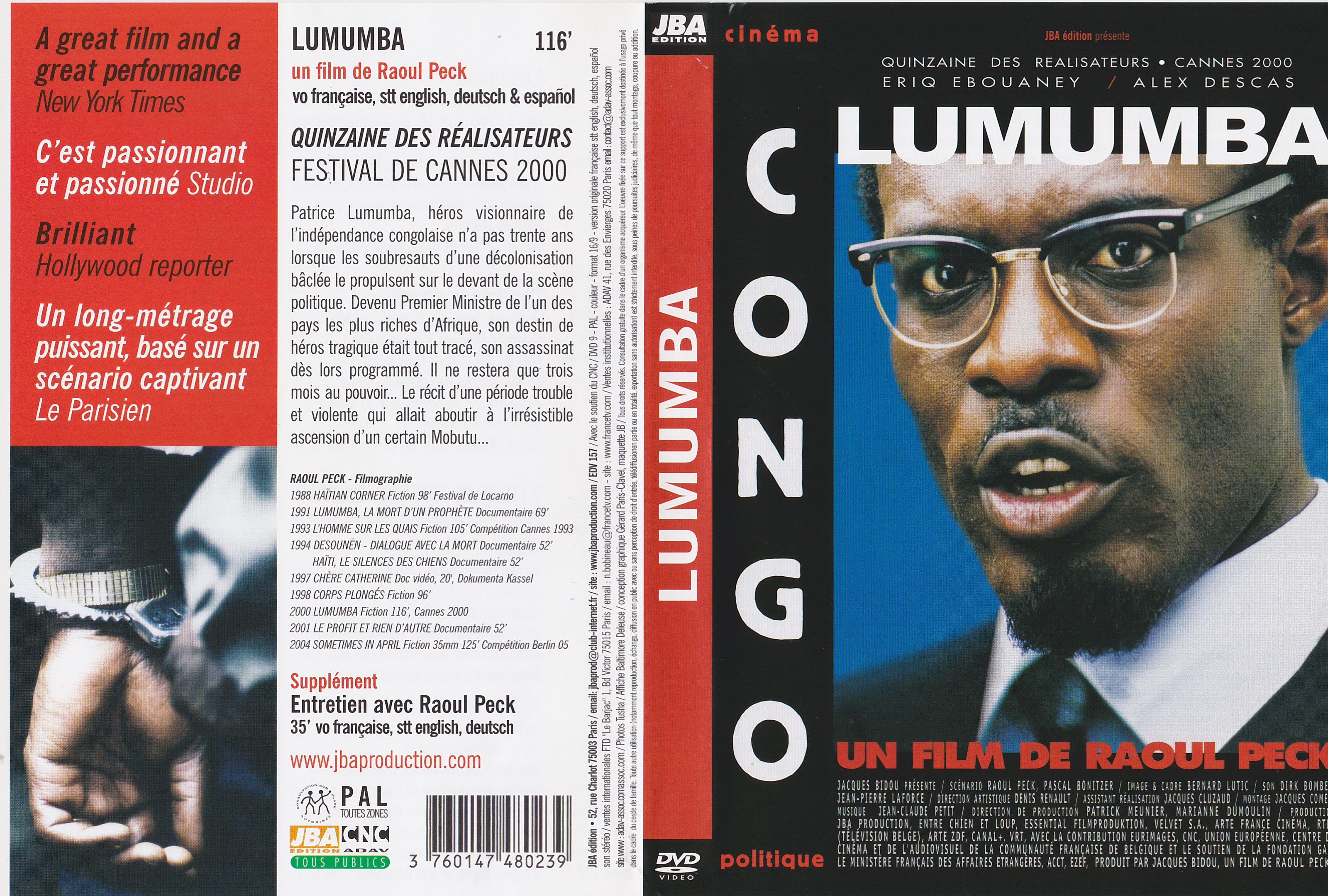 Jaquette DVD Lumumba