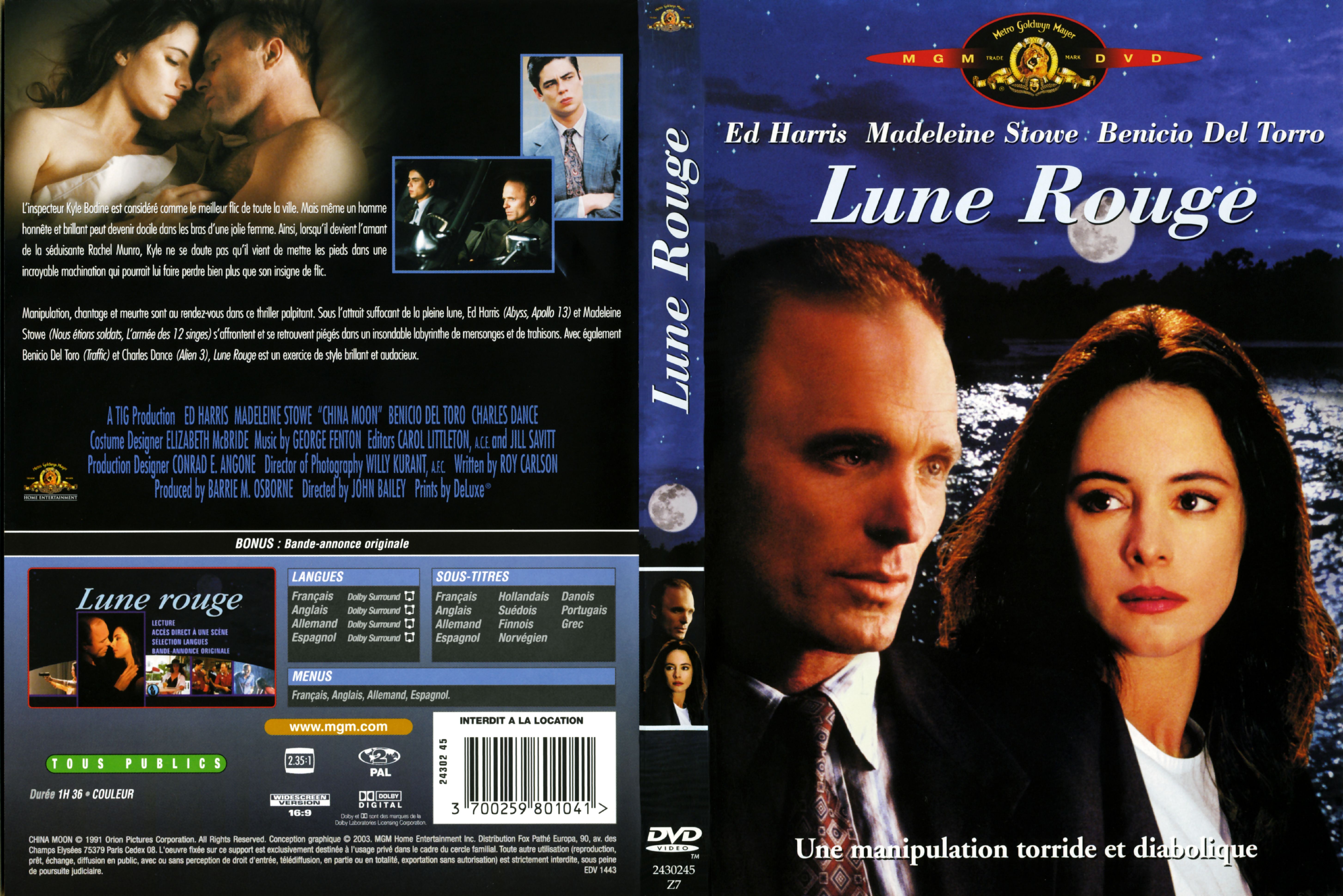 Jaquette DVD Lune Rouge