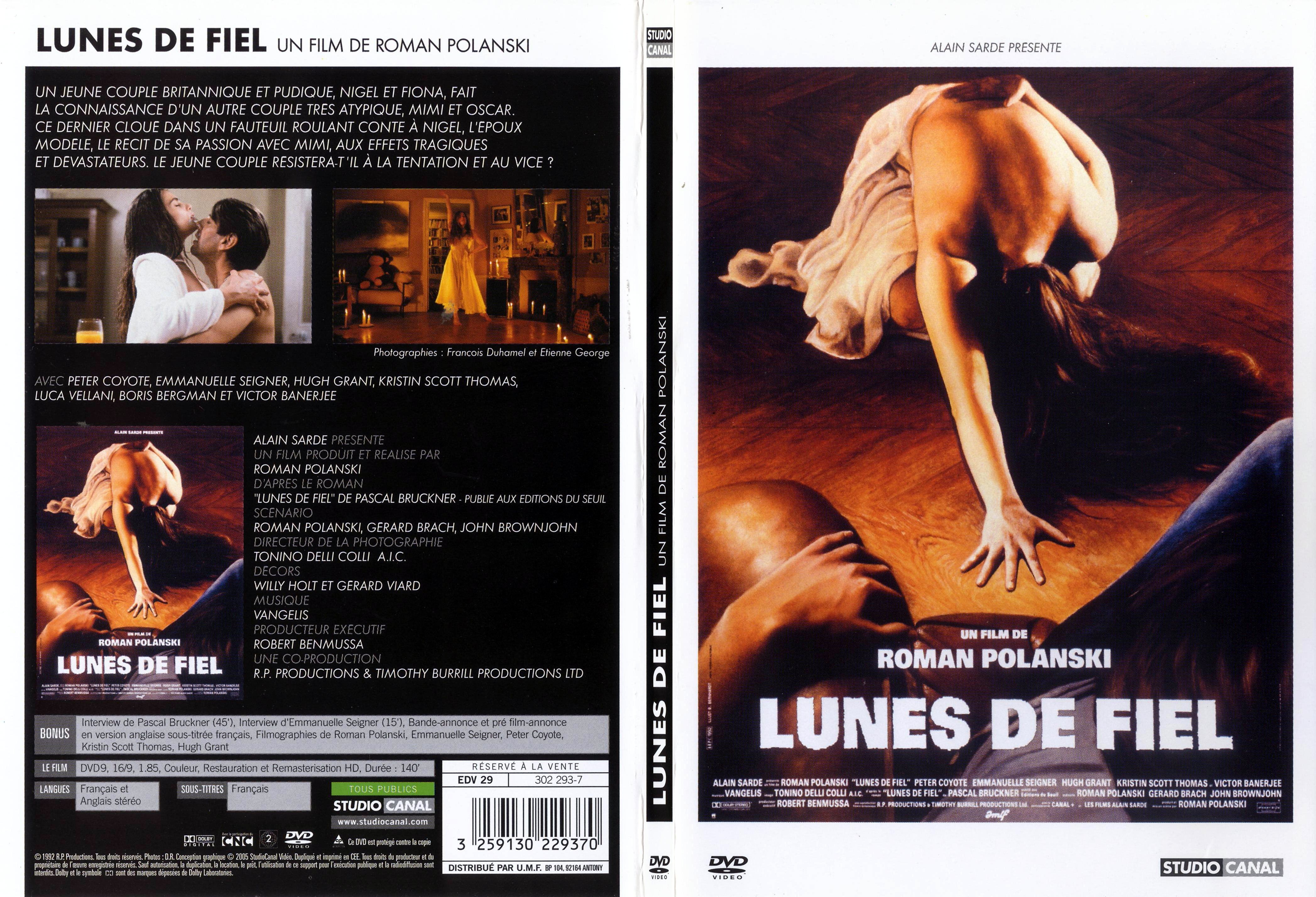 Jaquette DVD Lunes de fiel v2 - SLIM