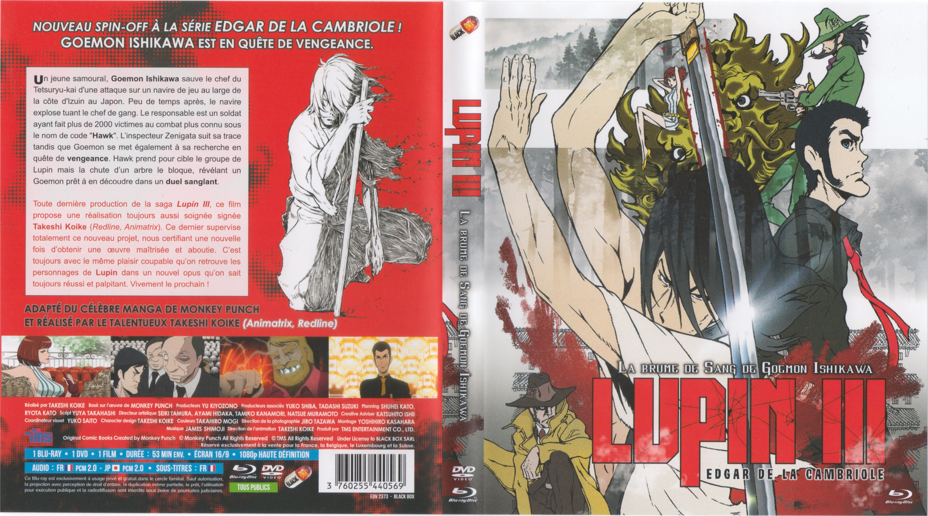 Jaquette DVD Lupin III La Brume de Sang de Goemon Ishikawa (BLU-RAY)