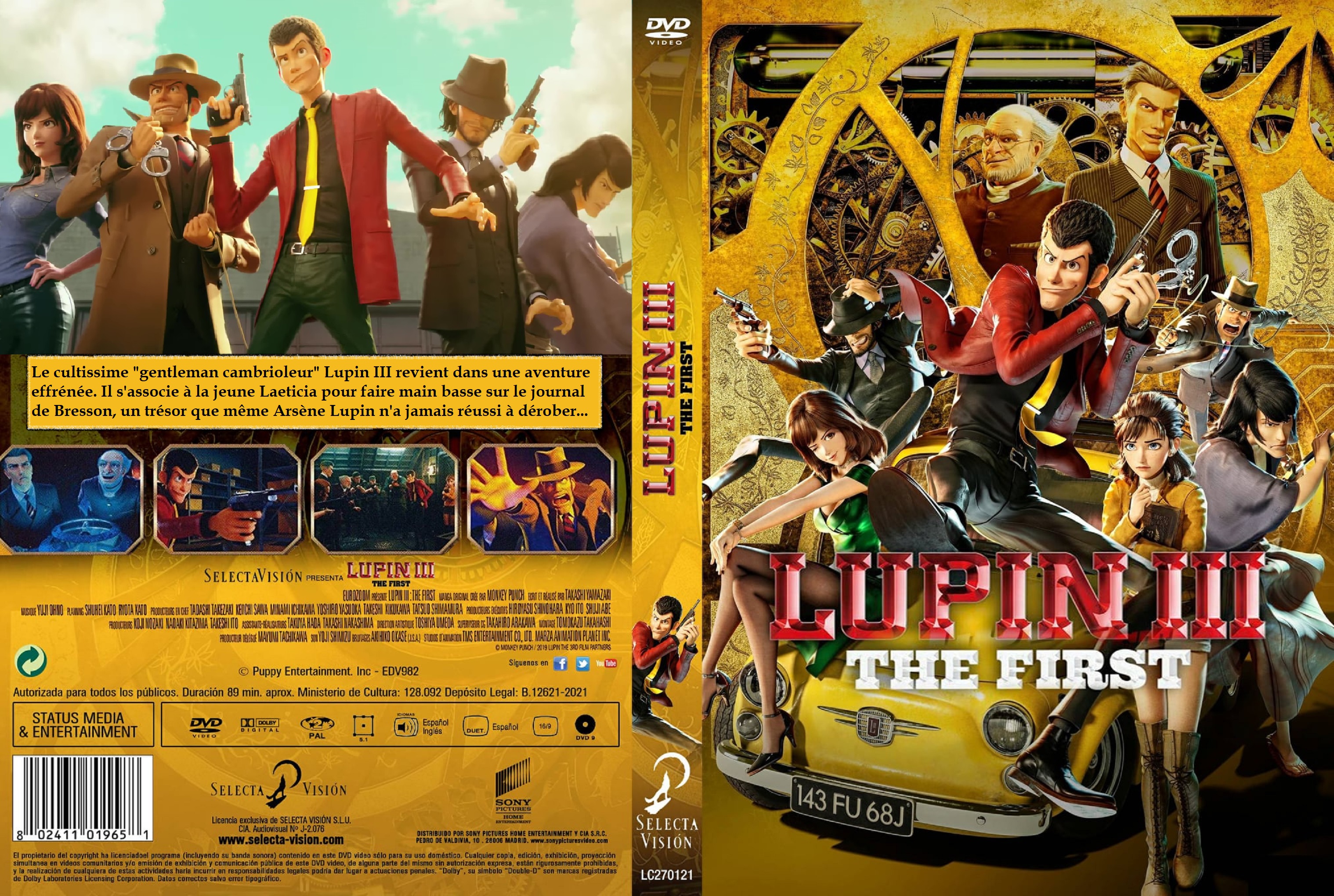 Jaquette DVD Lupin III The First custom