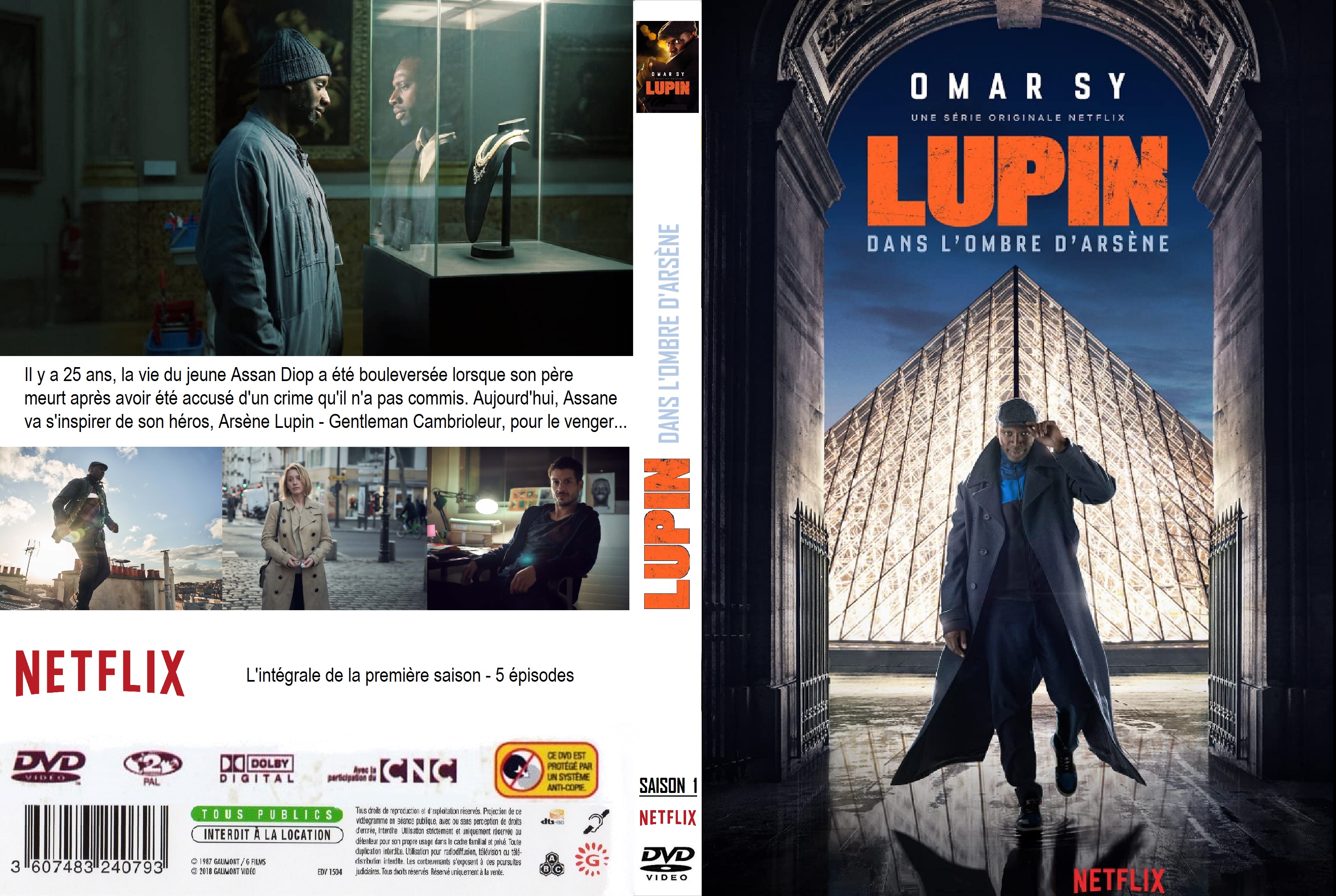 Jaquette DVD Lupin saison 1 custom