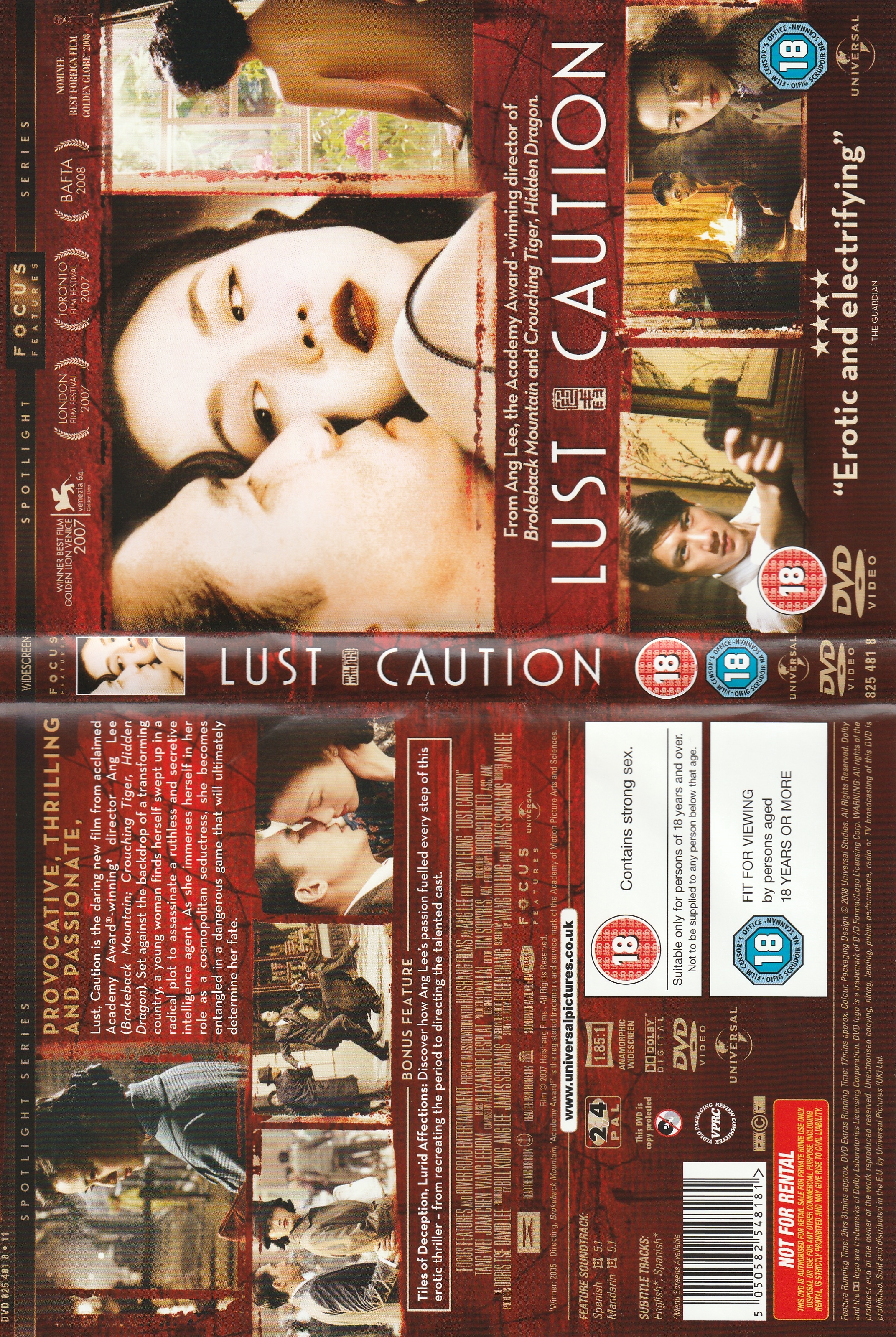 Jaquette DVD Lust caution v2