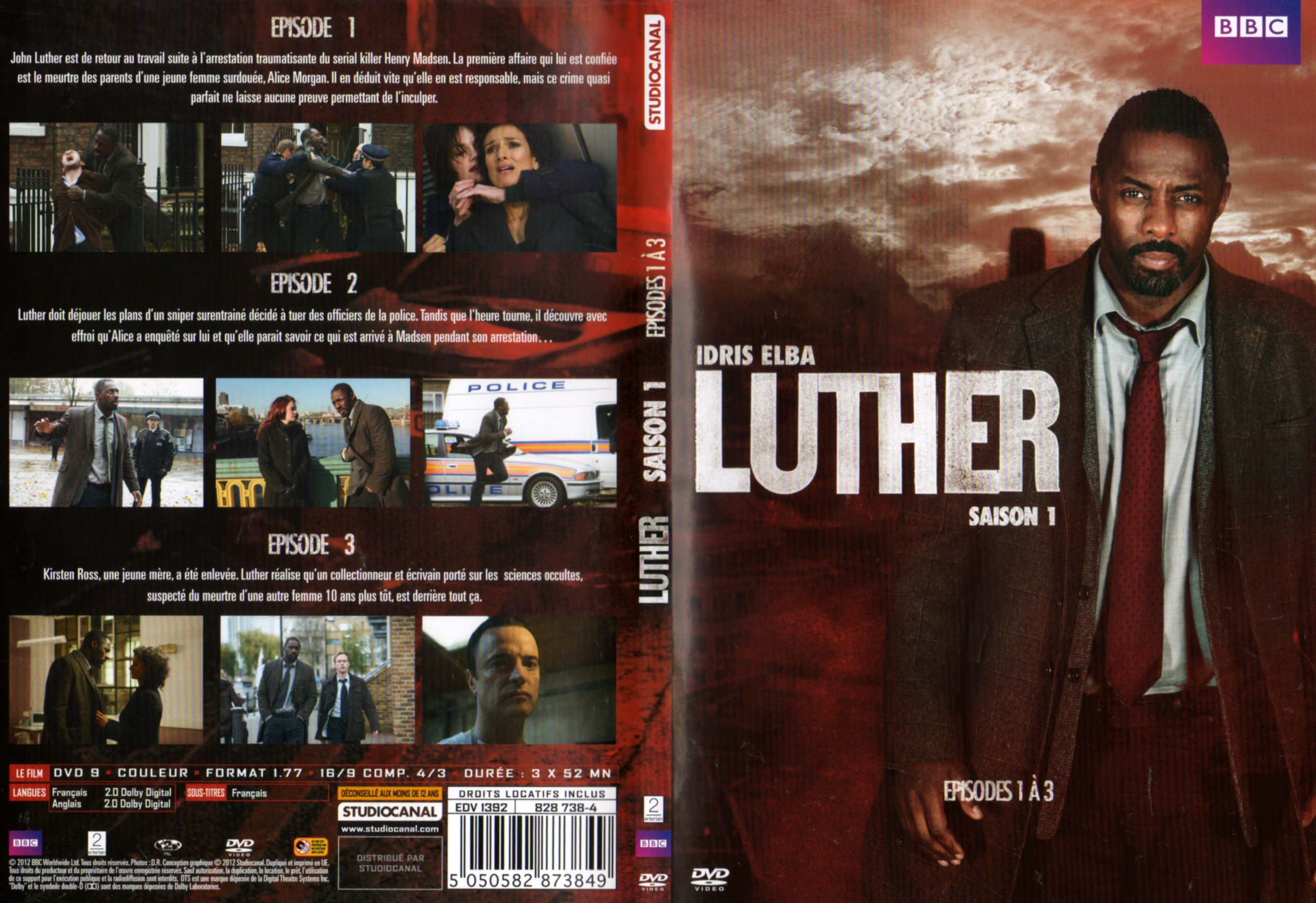 Jaquette DVD Luther Saison 1 Ep 1-2-3