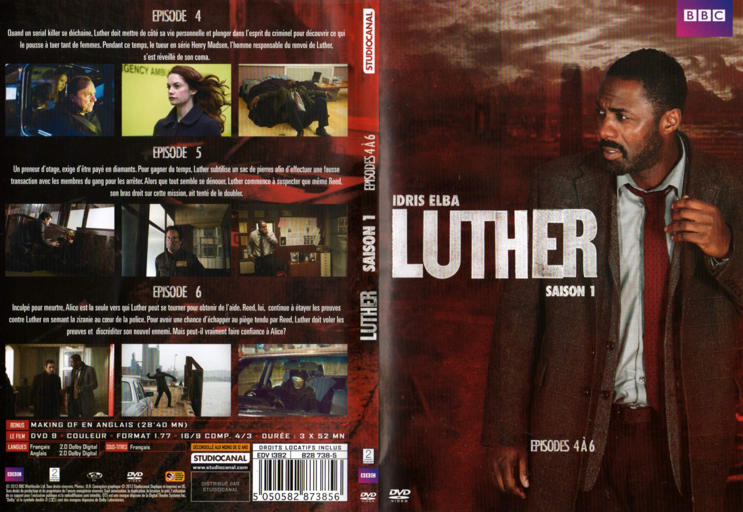 Jaquette DVD Luther Saison 1 Ep 4-5-6
