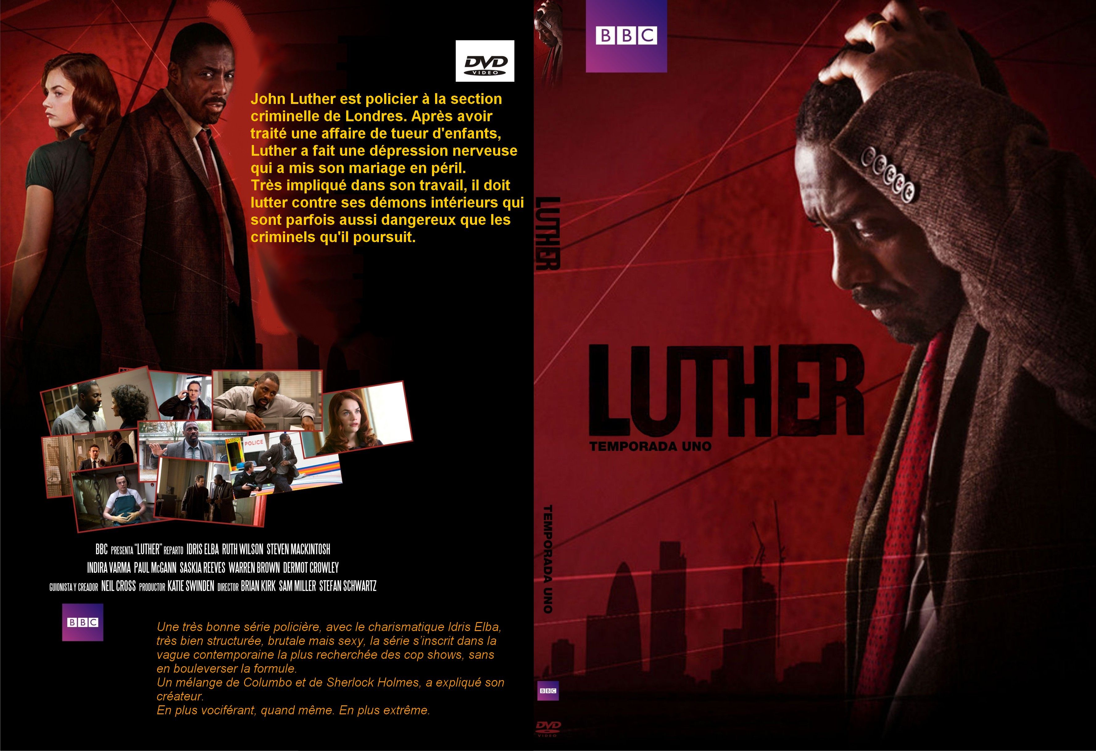 Jaquette DVD Luther Saison 1 custom
