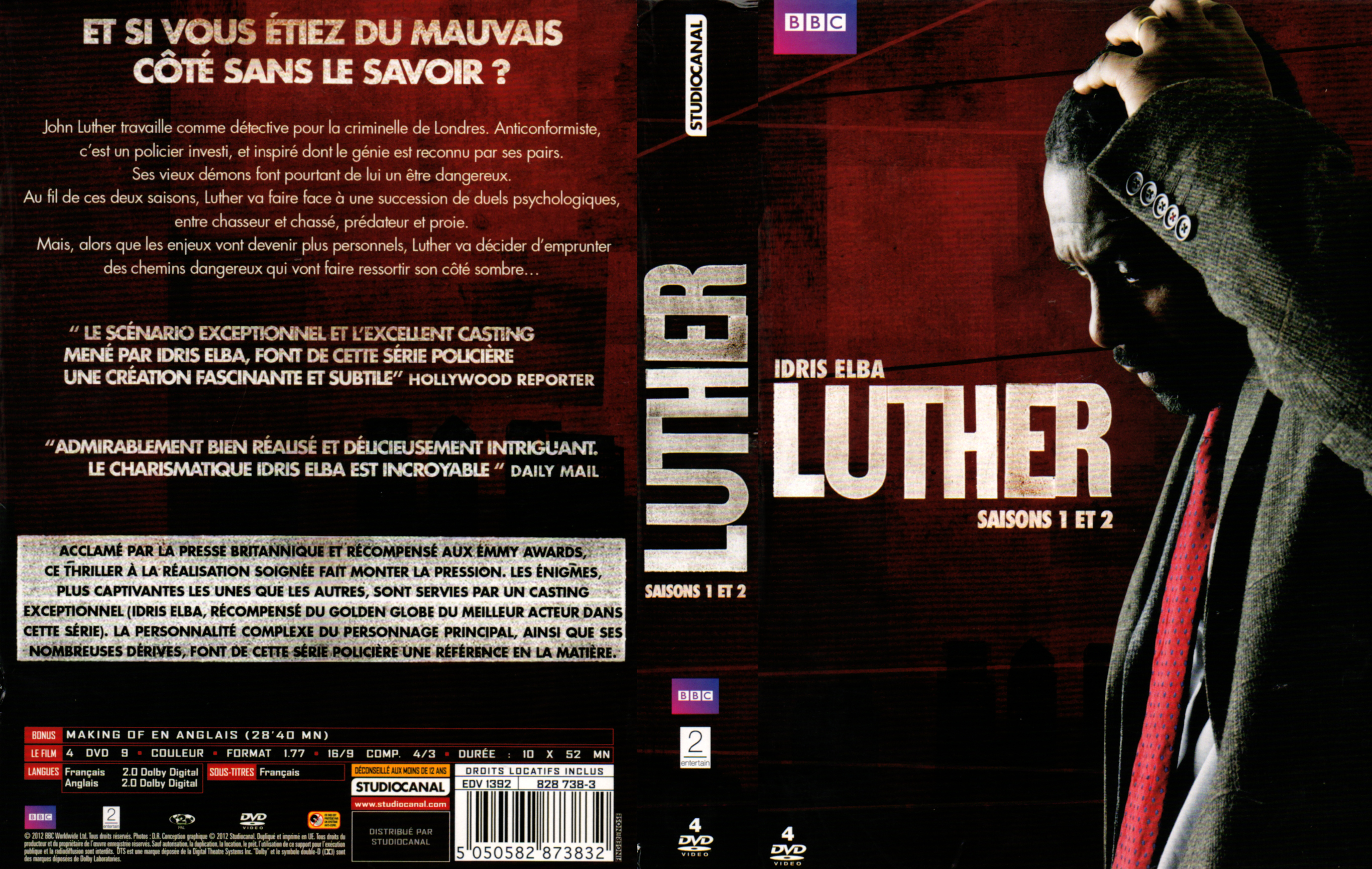 Jaquette DVD Luther Saison 1 et 2