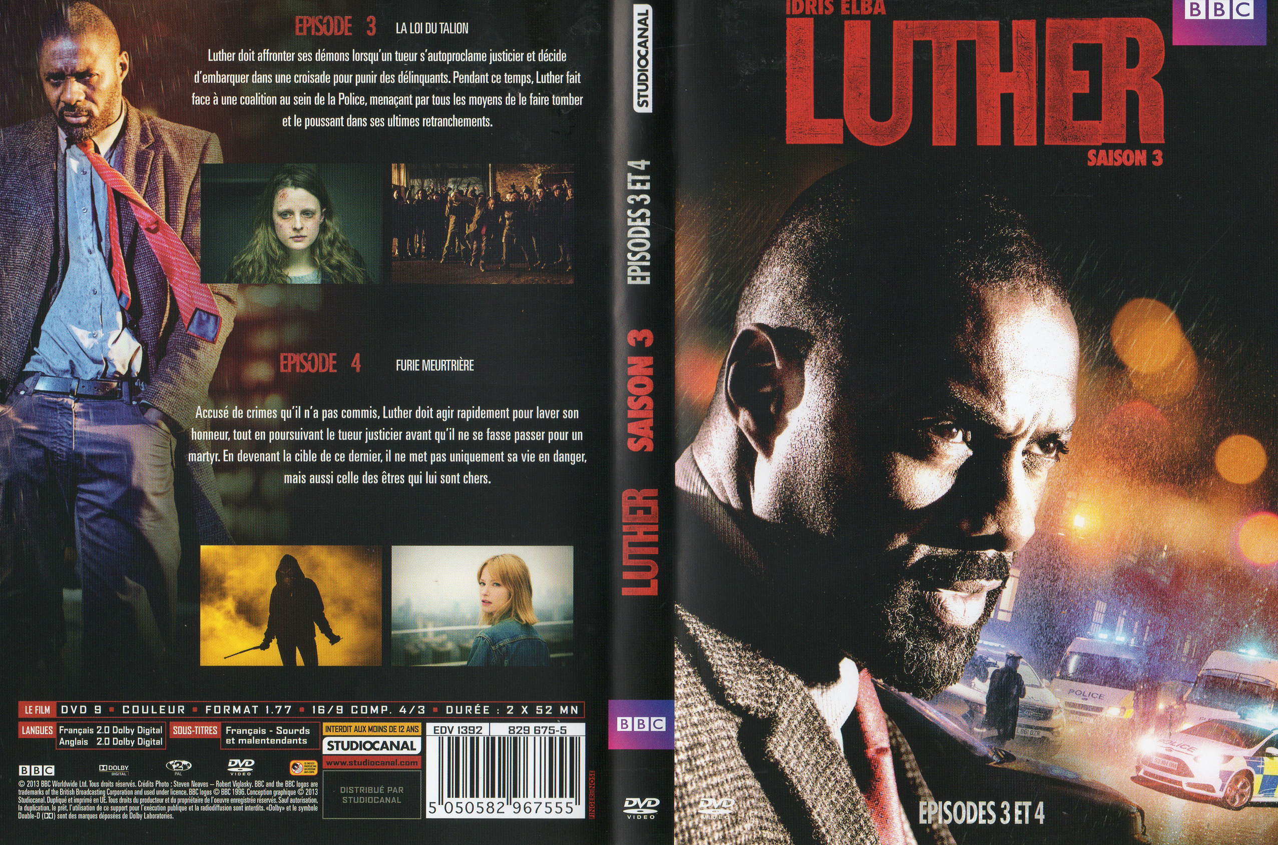 Jaquette DVD Luther Saison 3 Ep 3-4