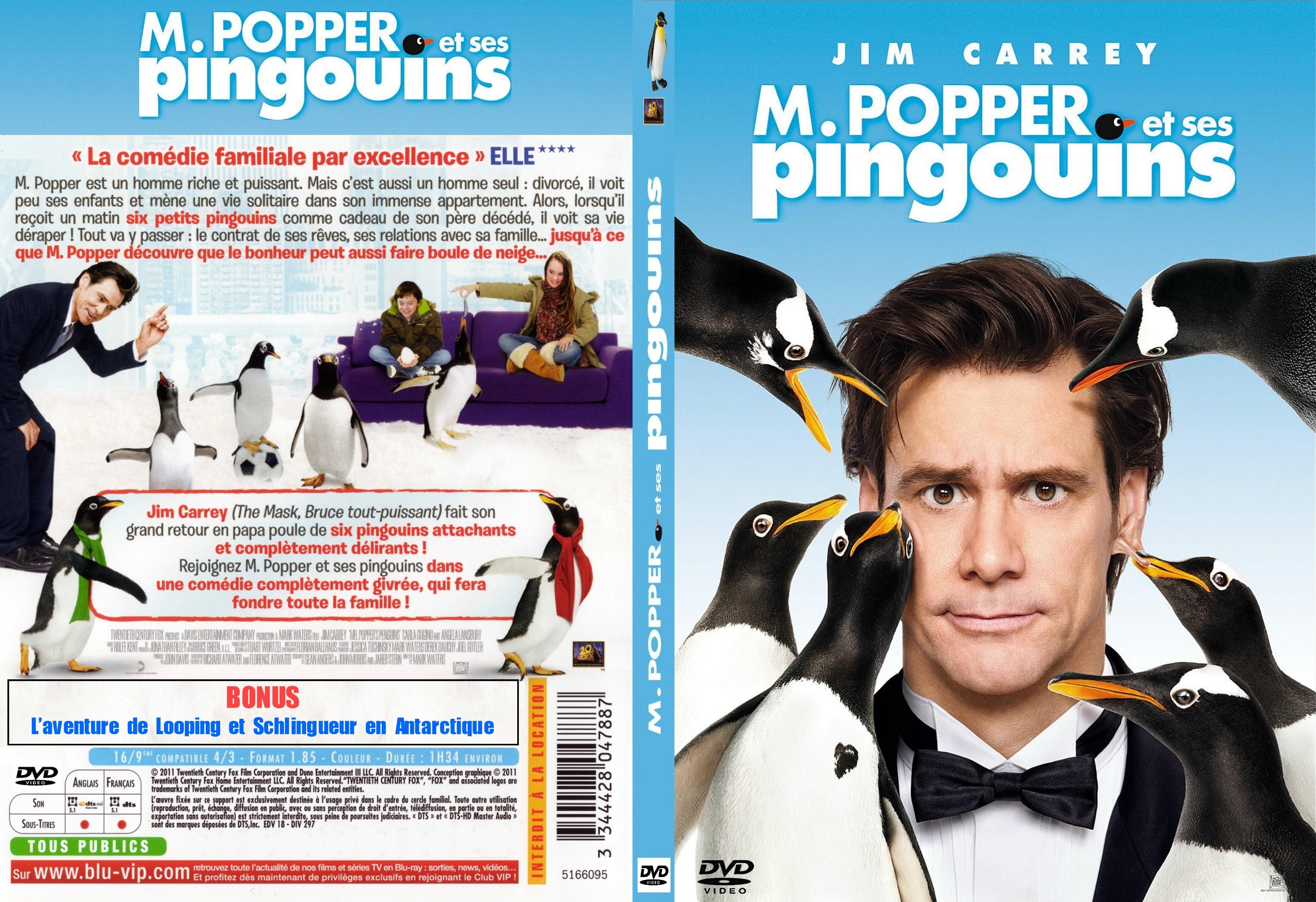 Jaquette DVD M. Popper et ses pingouins custom - SLIM v2