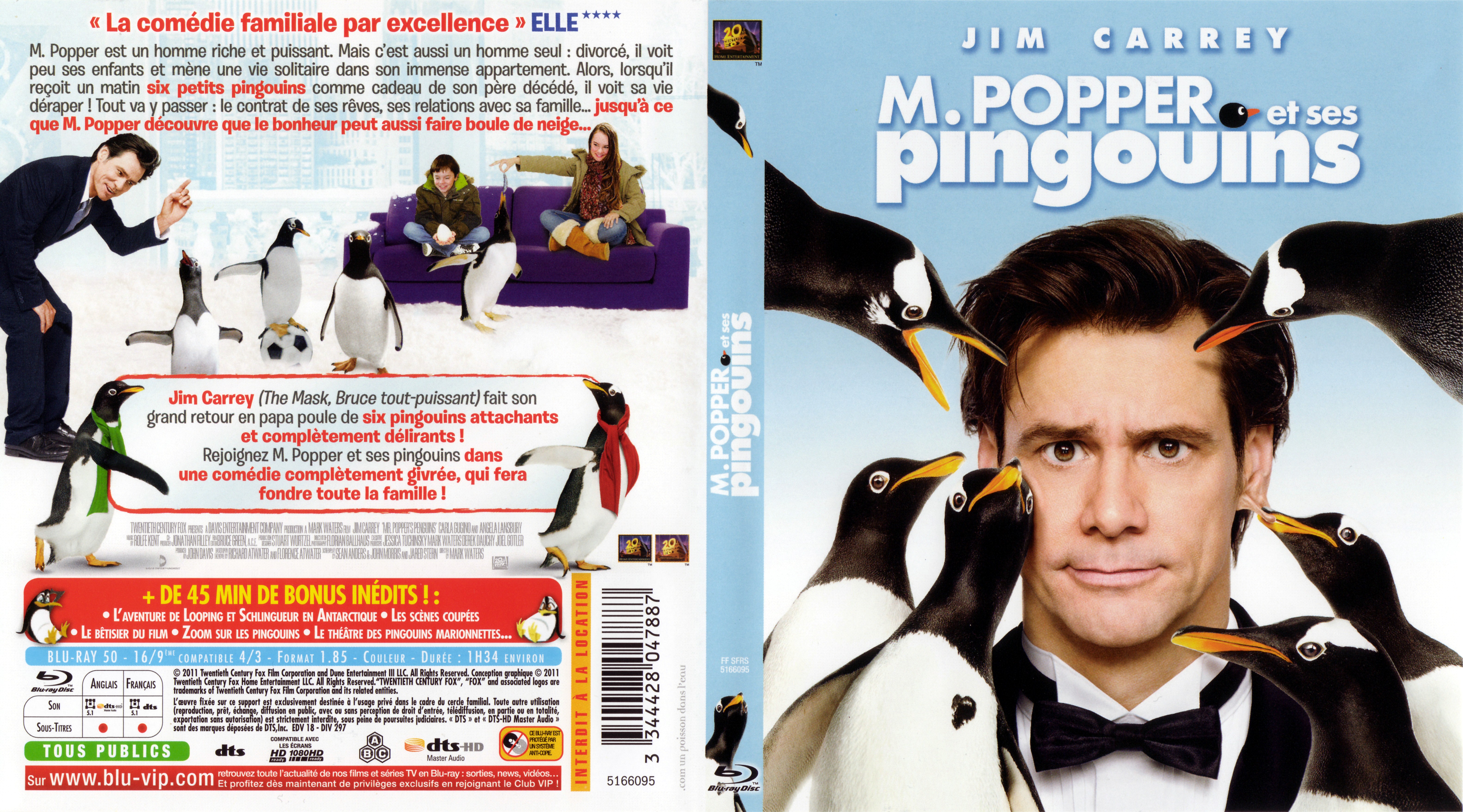 Jaquette DVD M. Popper et ses pingouins (BLU-RAY)