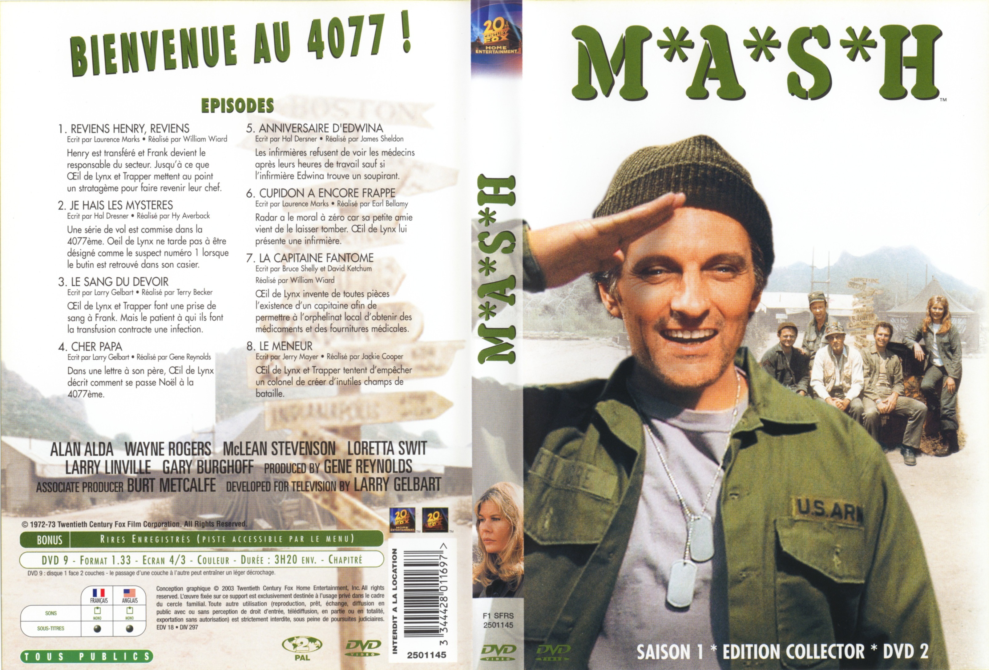 Jaquette DVD MASH Saison 1 DVD 2