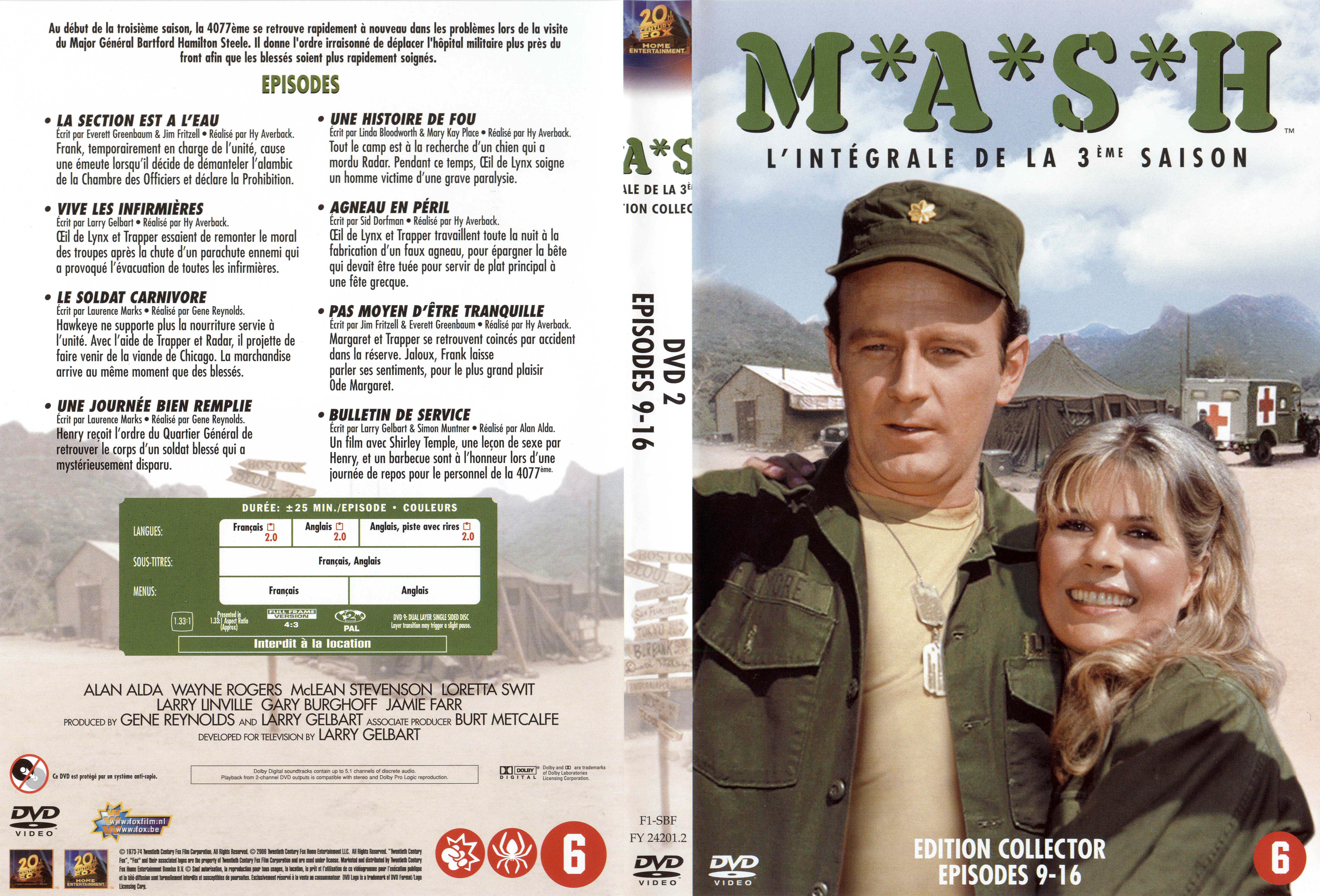 Jaquette DVD MASH Saison 3 DVD 2