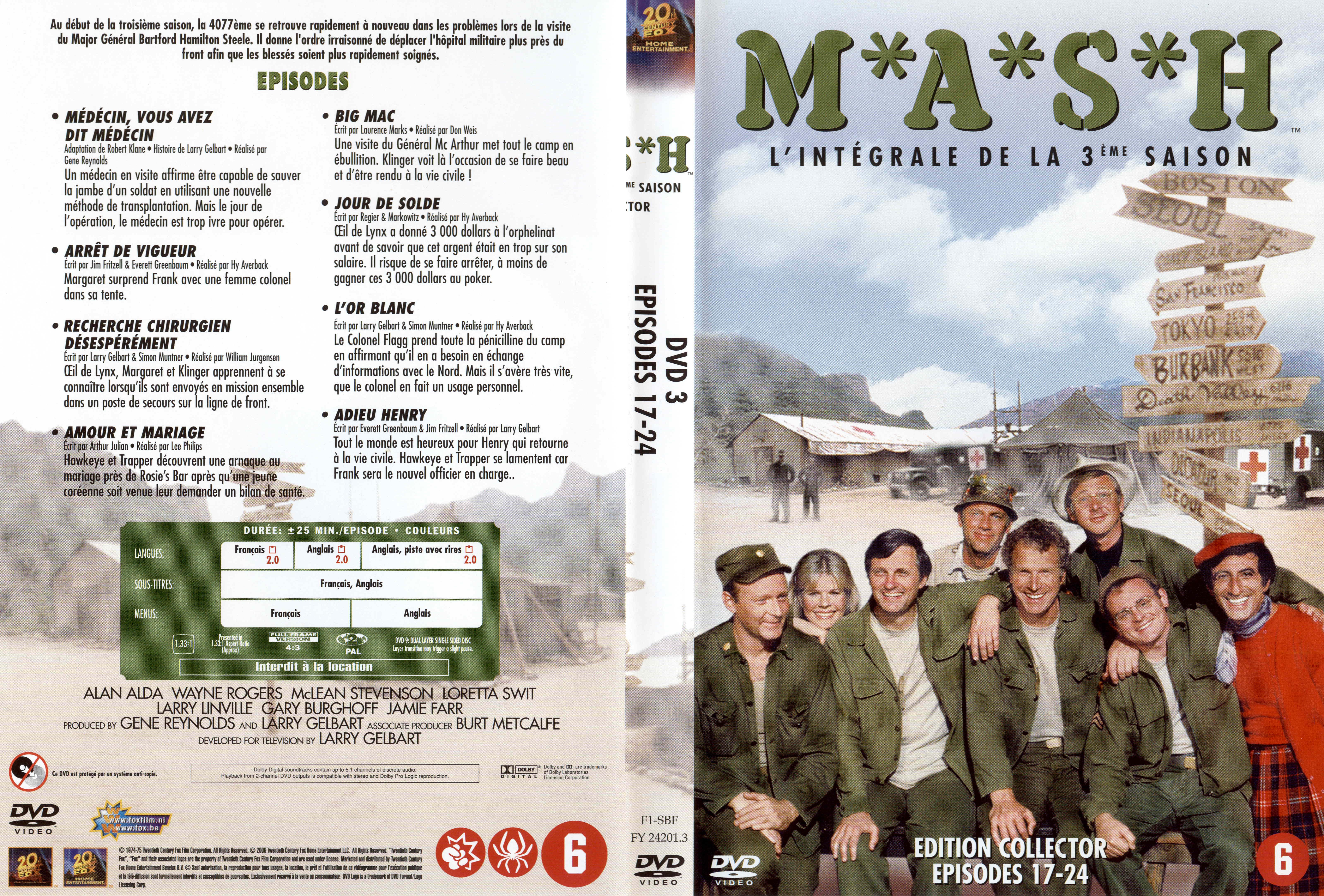 Jaquette DVD MASH Saison 3 DVD 3