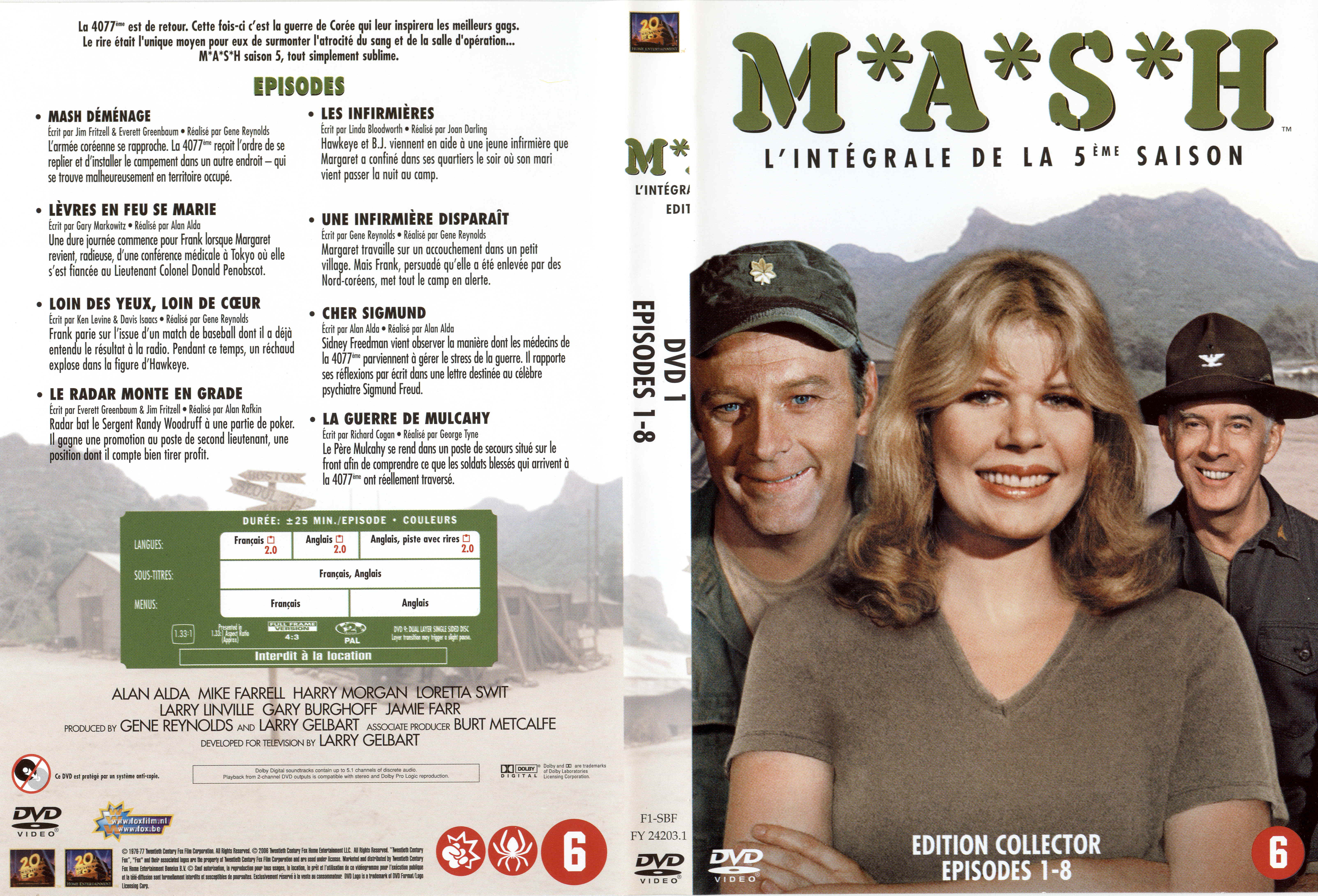 Jaquette DVD MASH Saison 5 DVD 1