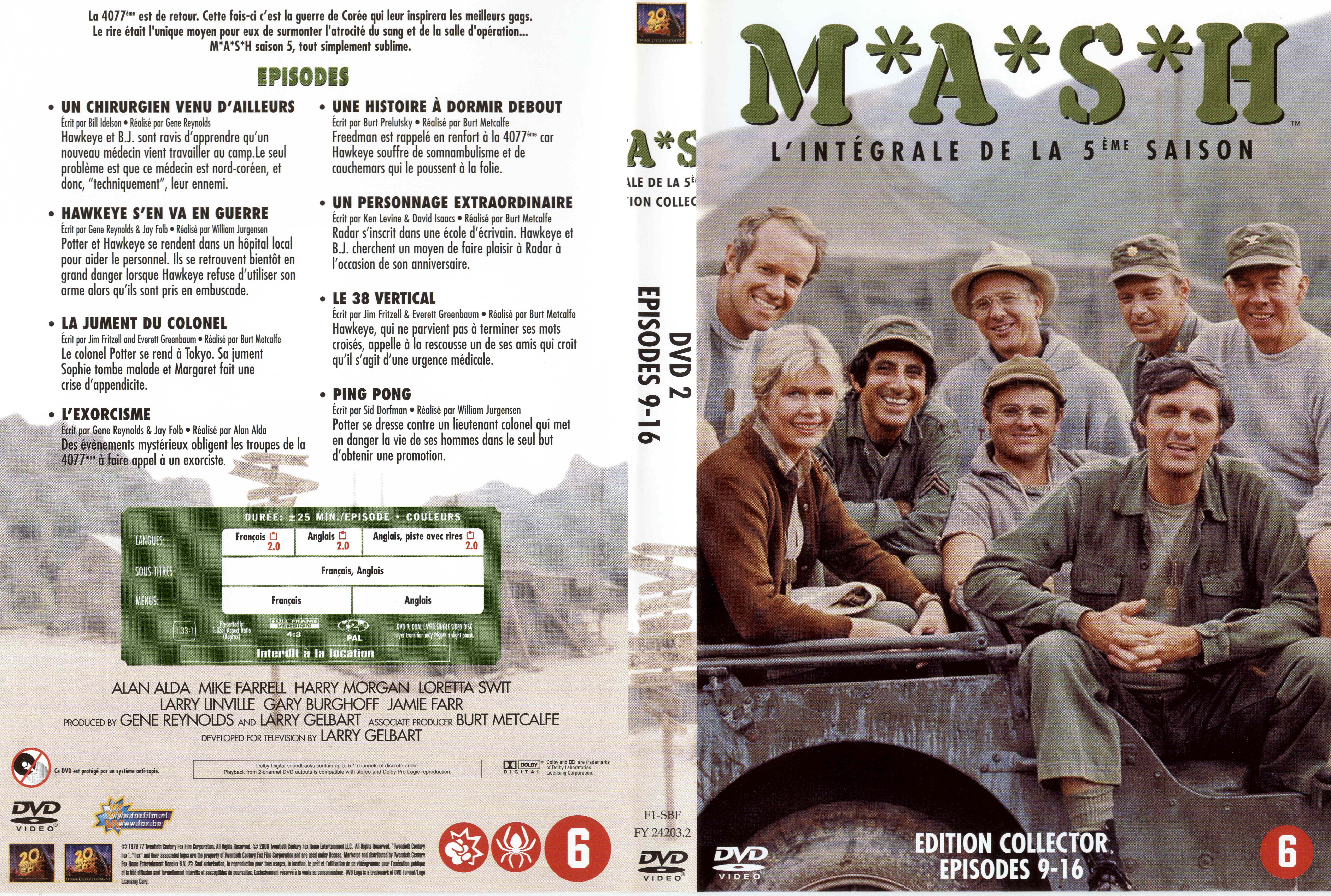 Jaquette DVD MASH Saison 5 DVD 2